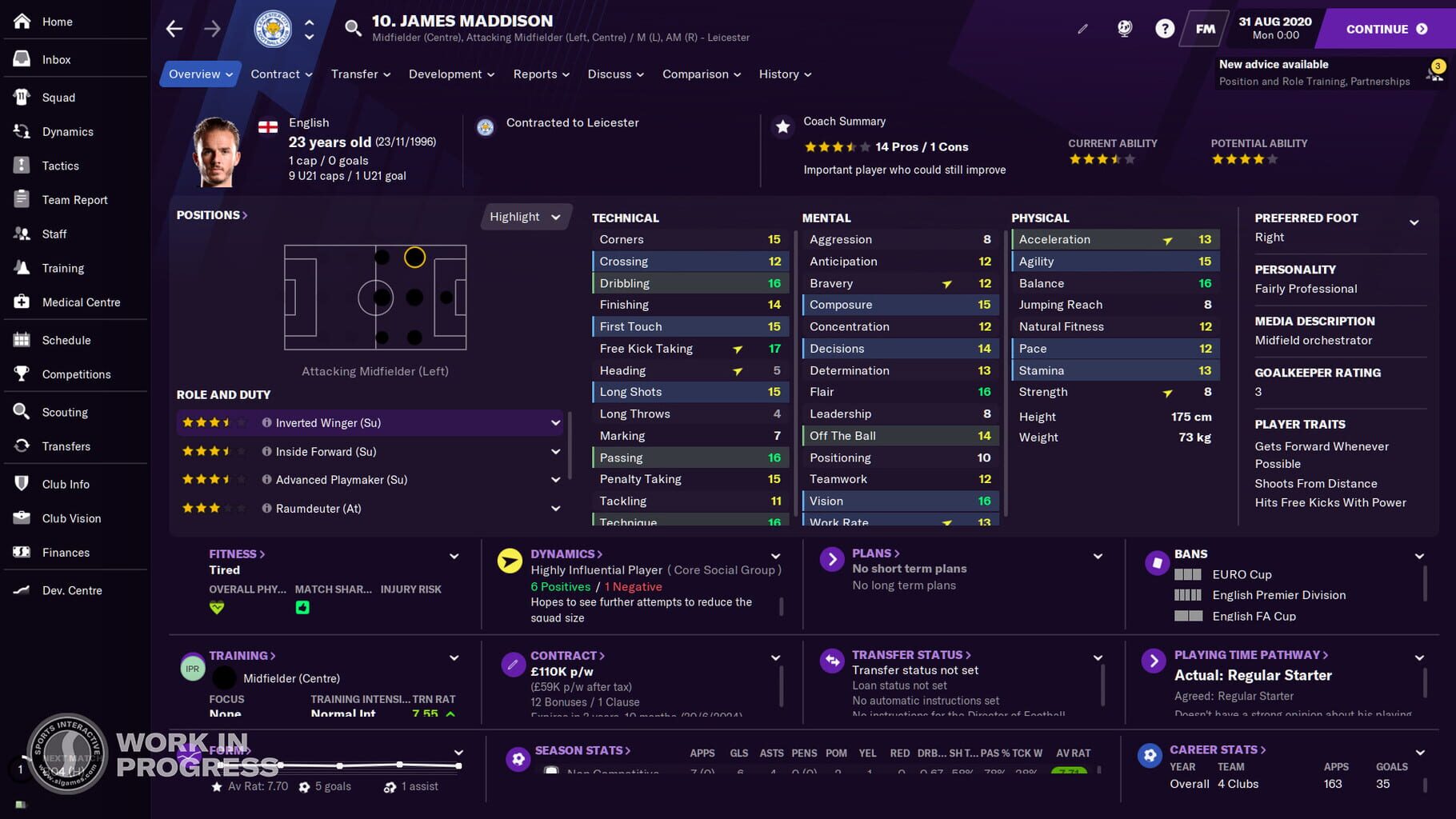 Captura de pantalla - Football Manager 2021