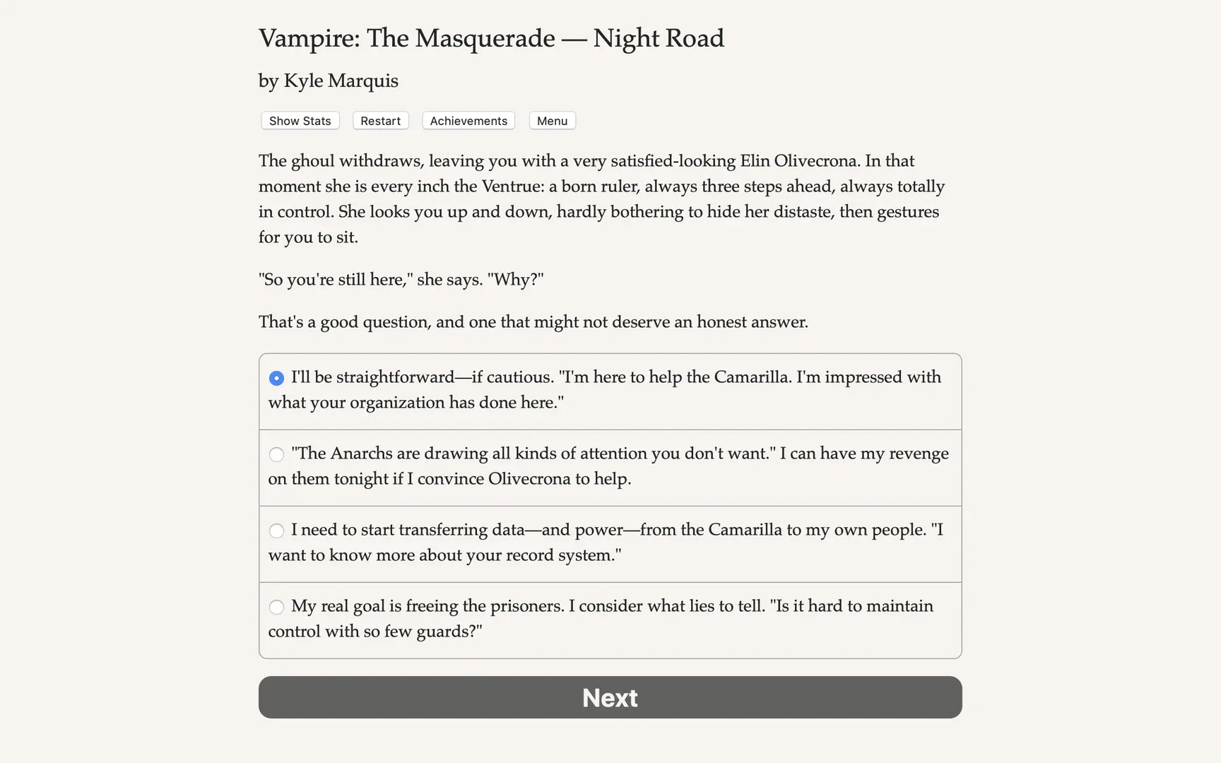 Captura de pantalla - Vampire: The Masquerade - Night Road