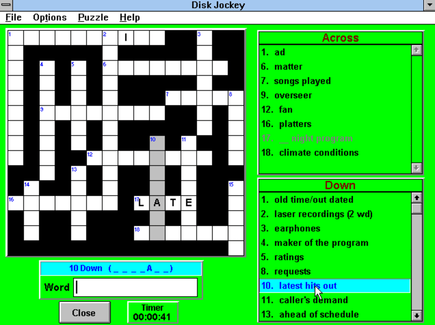 Crosswords & More for Windows screenshot