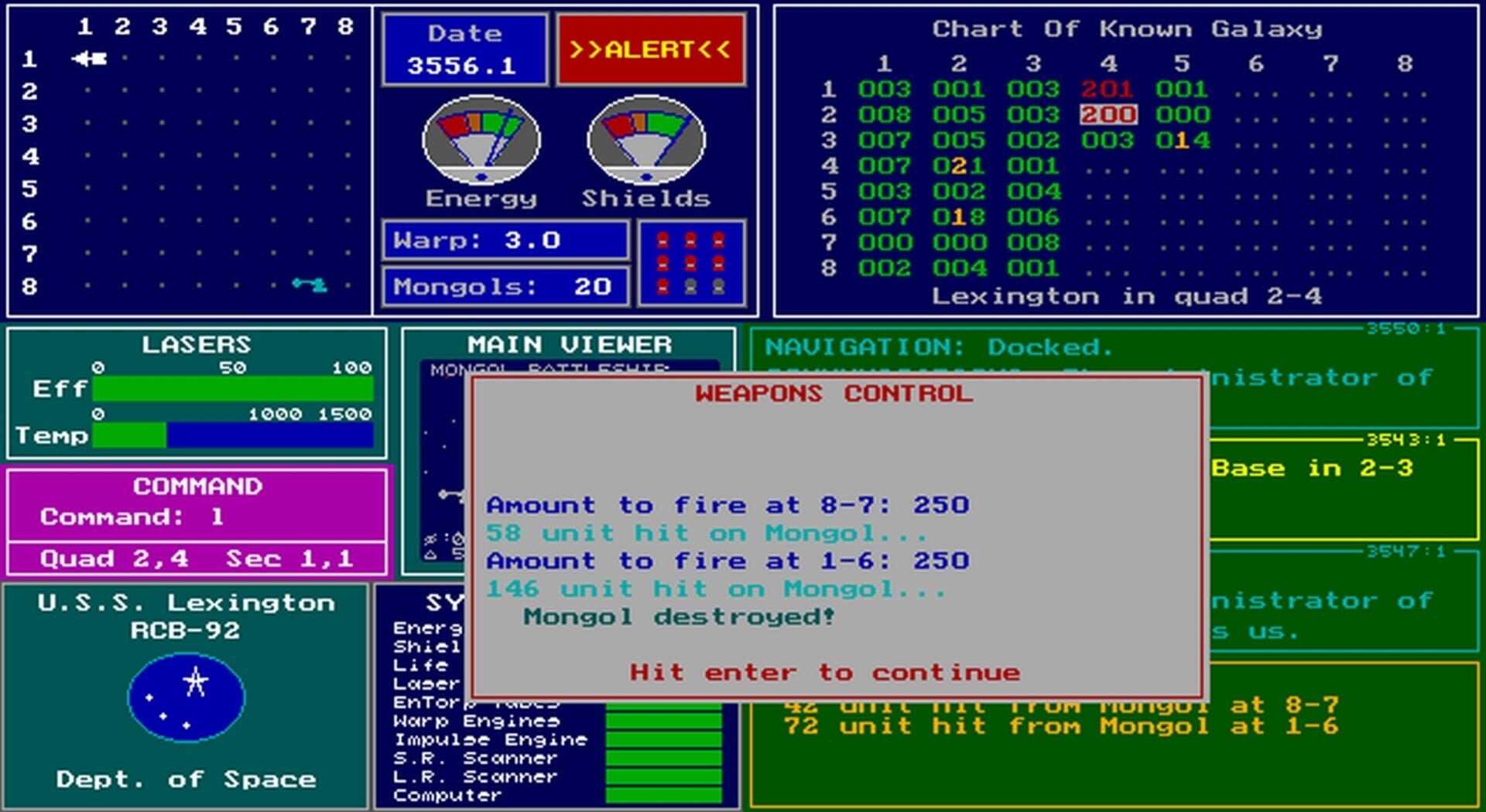 EGA Trek - Screenshot