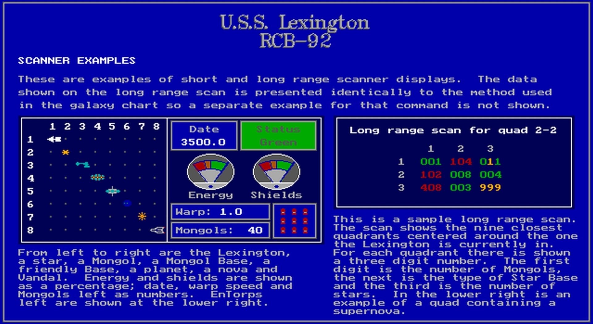 EGA Trek - Screenshot