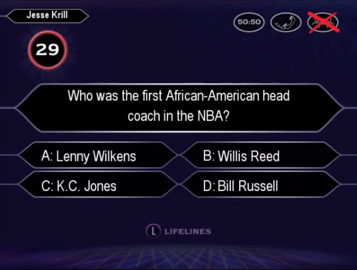 Captura de pantalla - Who Wants to Be a Millionaire: Sports Edition