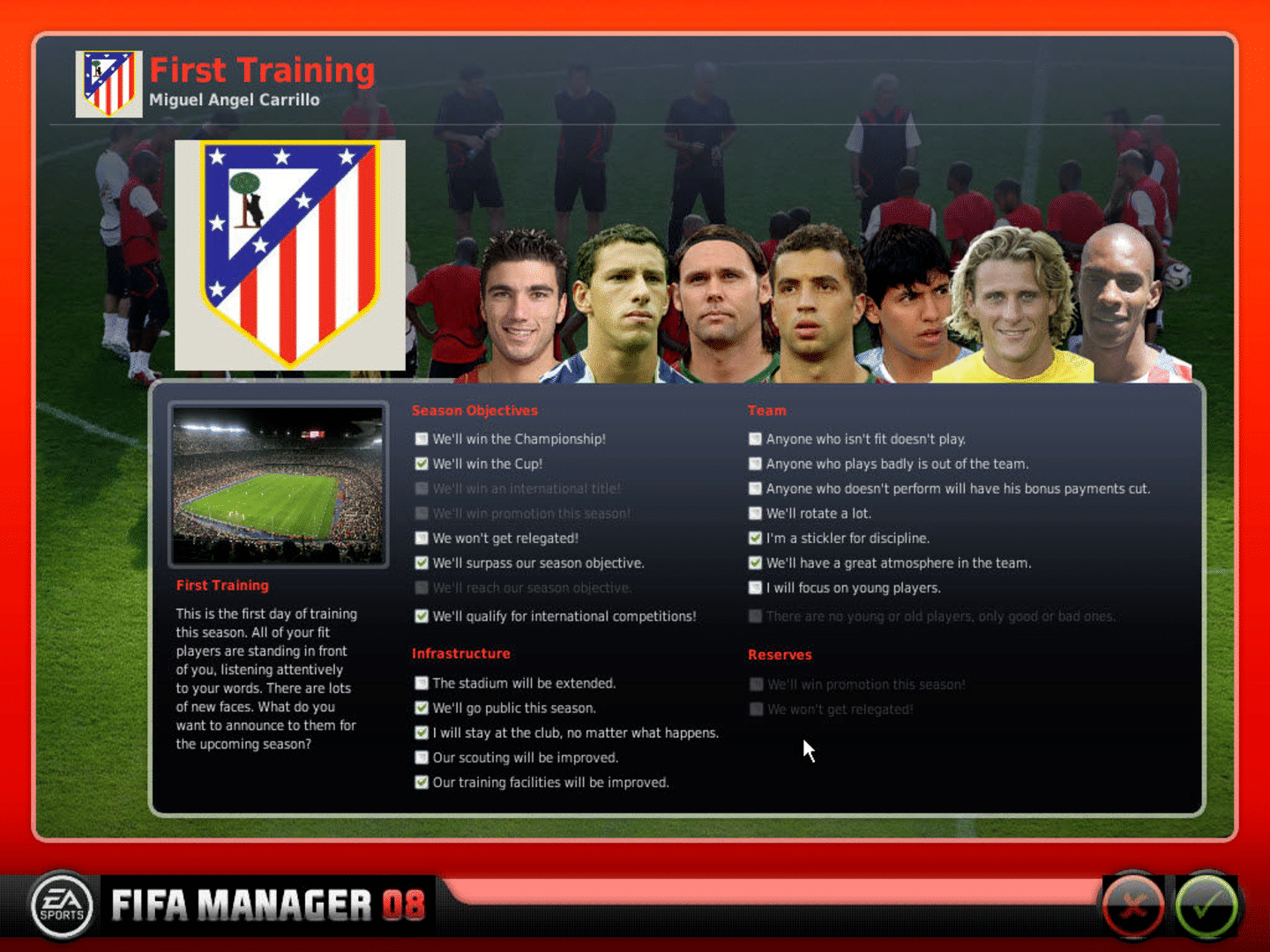 FIFA Manager 08 screenshot