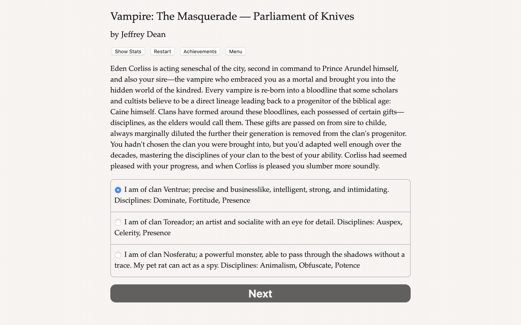 Vampire: The Masquerade - Parliament of Knives screenshot