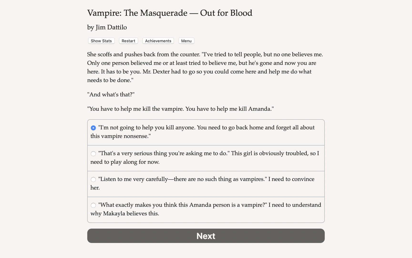 Captura de pantalla - Vampire: The Masquerade - Out for Blood