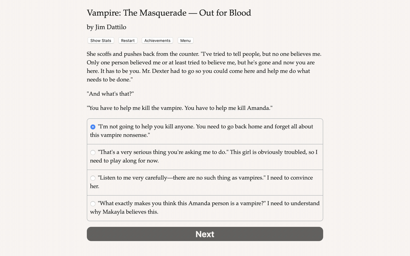 Vampire: The Masquerade - Out for Blood screenshot