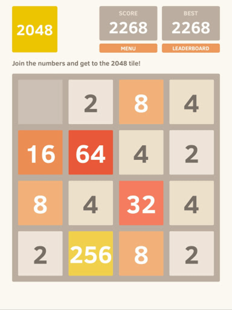 2048 screenshot