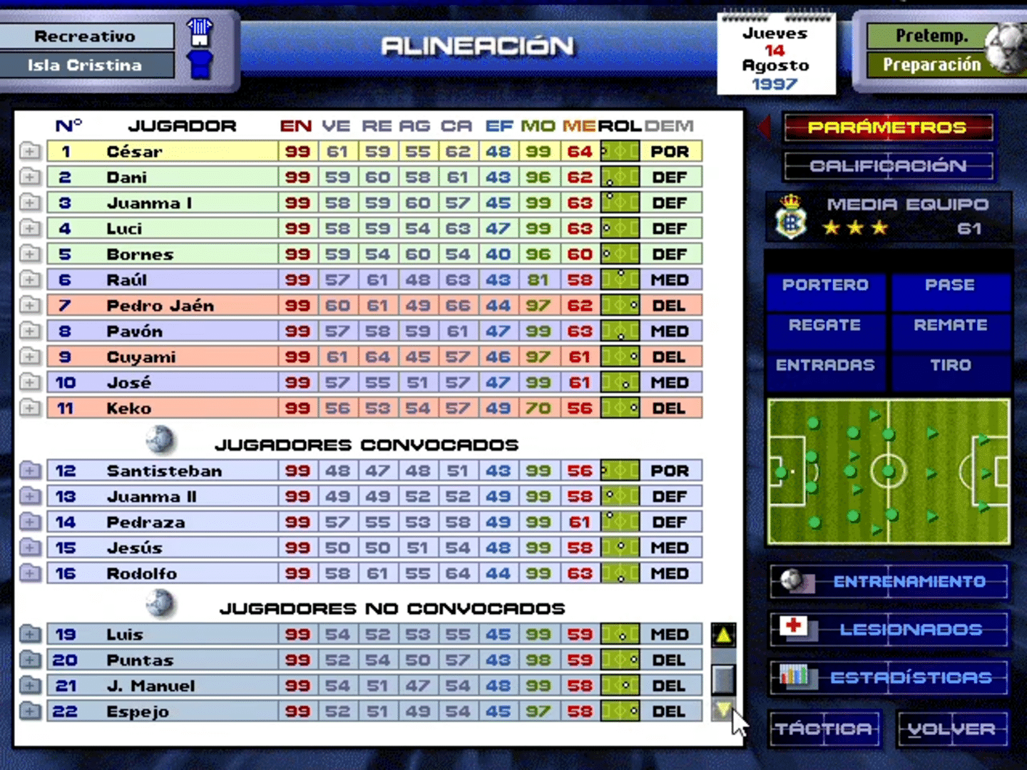 PC Fútbol 6.0 screenshot