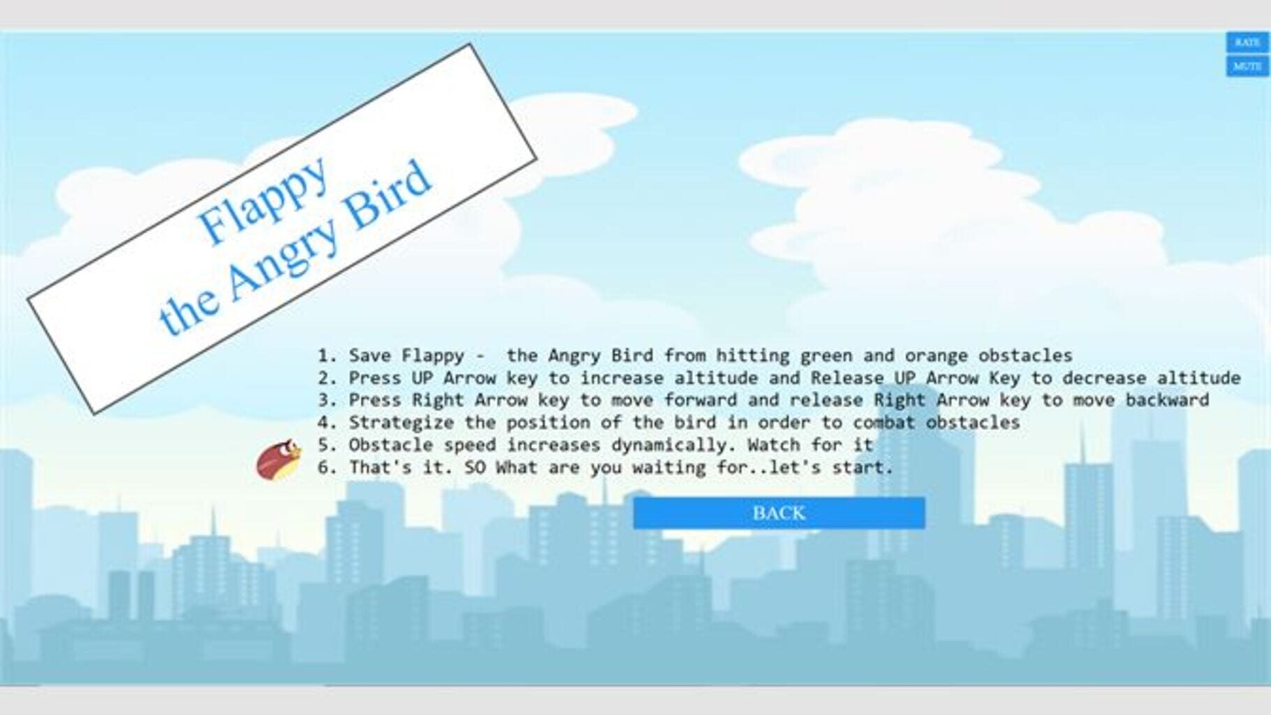 Captura de pantalla - Flappy: The Angry Bird