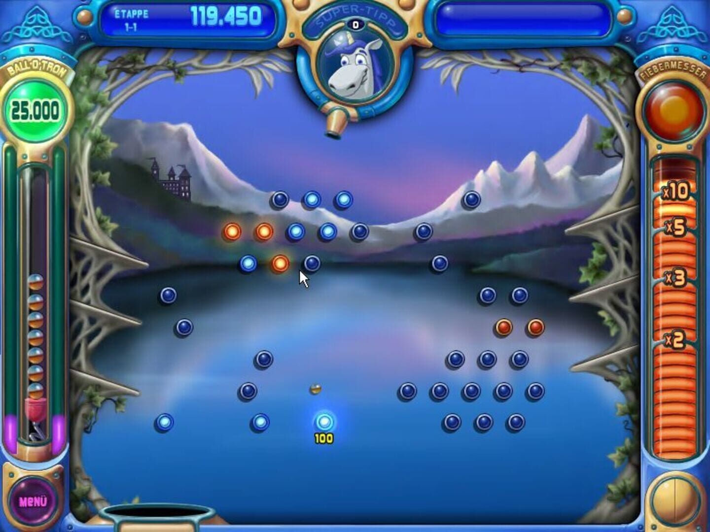 Captura de pantalla - Peggle