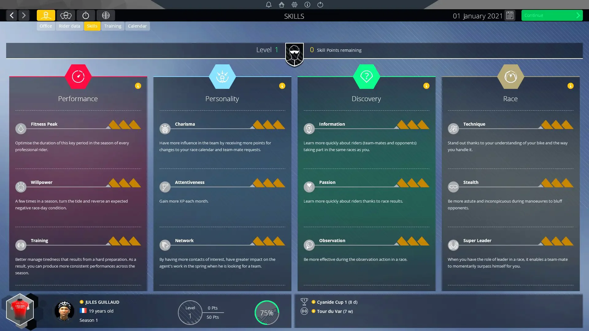 Captura de pantalla - Pro Cycling Manager 2021