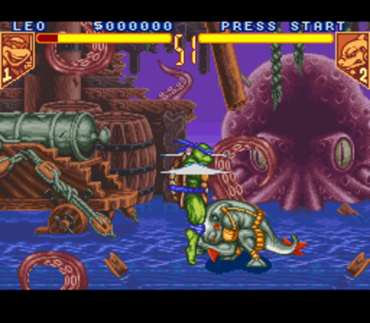 Captura de pantalla - Teenage Mutant Ninja Turtles: Tournament Fighters