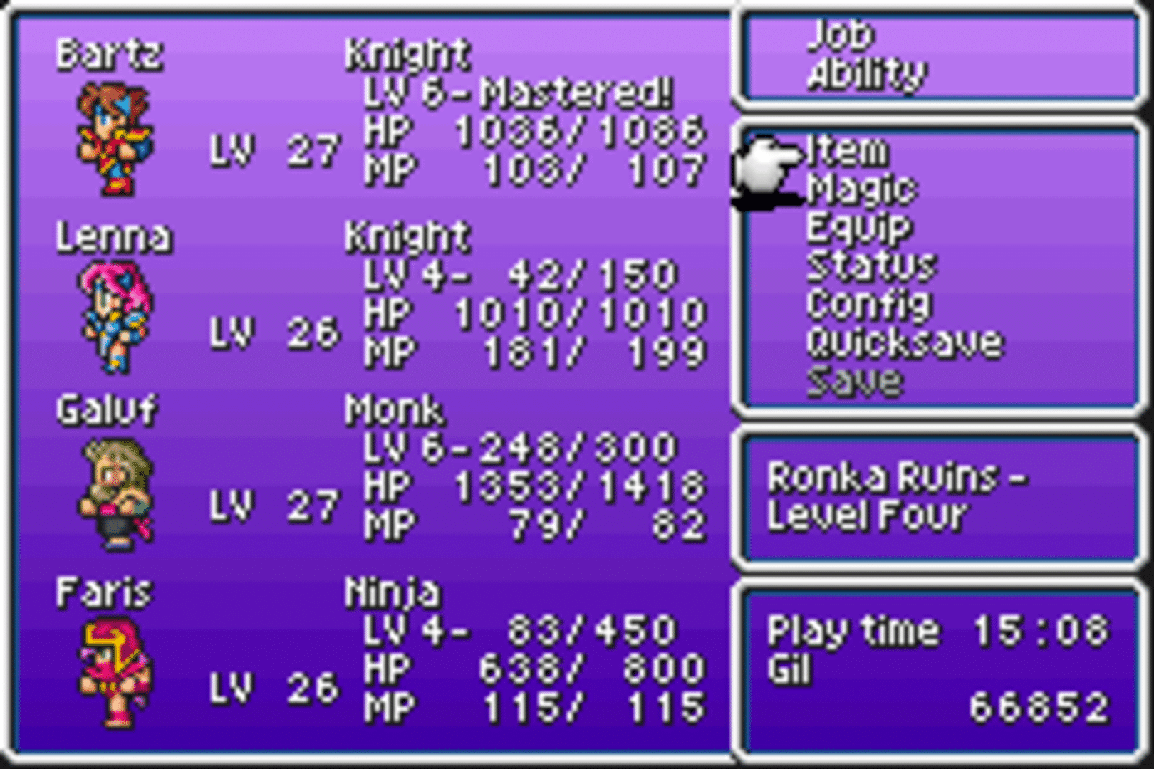 Final Fantasy V Advance screenshot