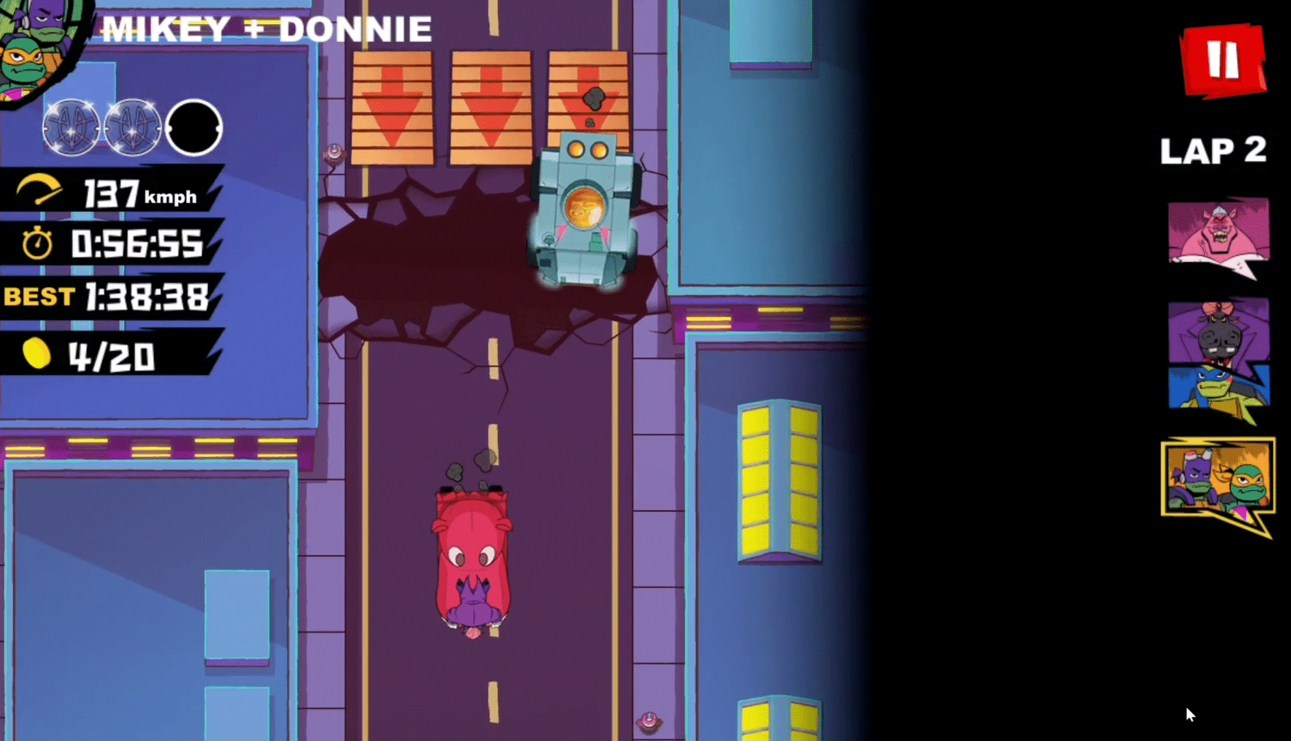 Rise of the Teenage Mutant Ninja Turtles: Road Riot screenshot