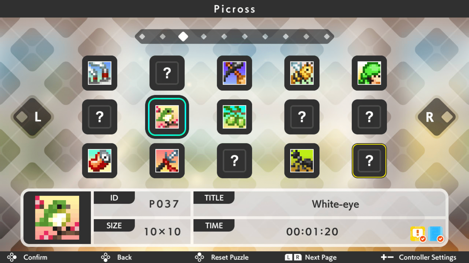 Picross S6 screenshot