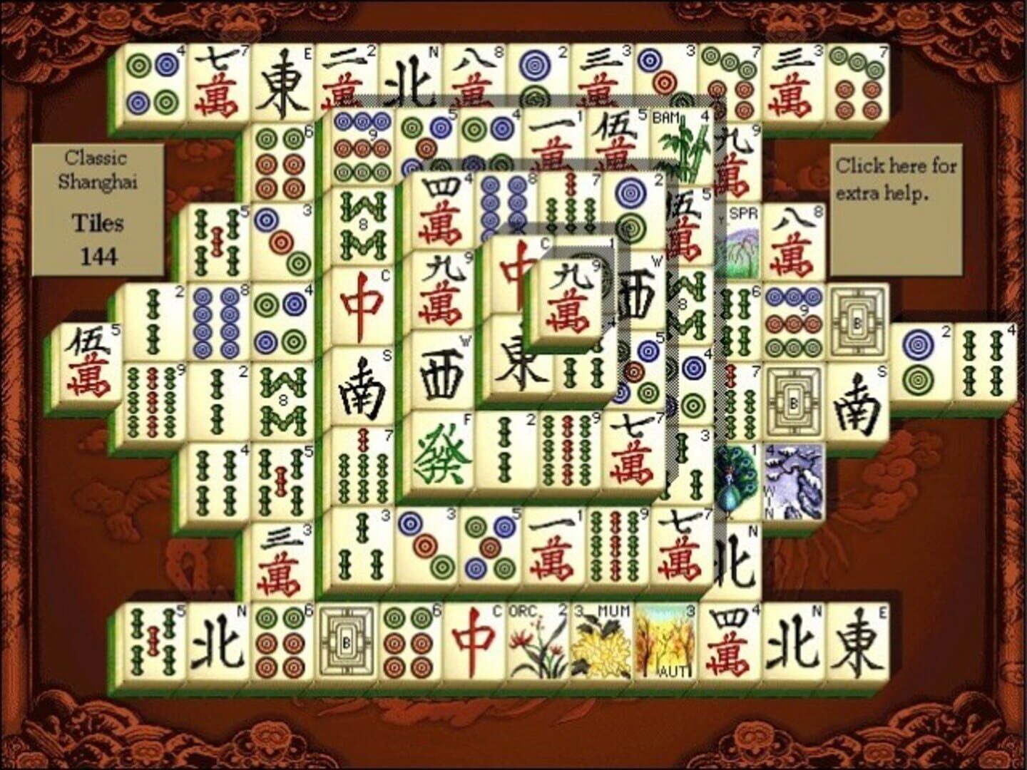 Игра Маджонг Шанхай. Microsoft Mahjong. Маджонг Шанхайская Династия во весь экран.