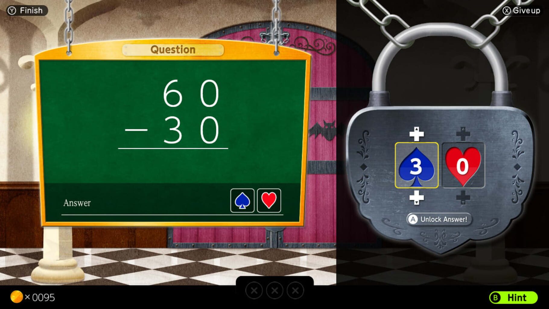 Calculation Castle: Greco's Ghostly Challenge "Subtraction" screenshot