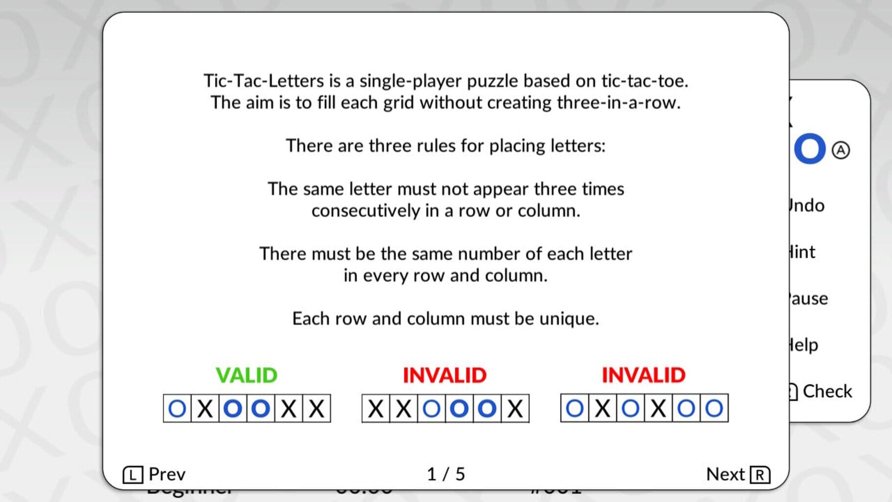 Tic-Tac-Letters by POWGI screenshot