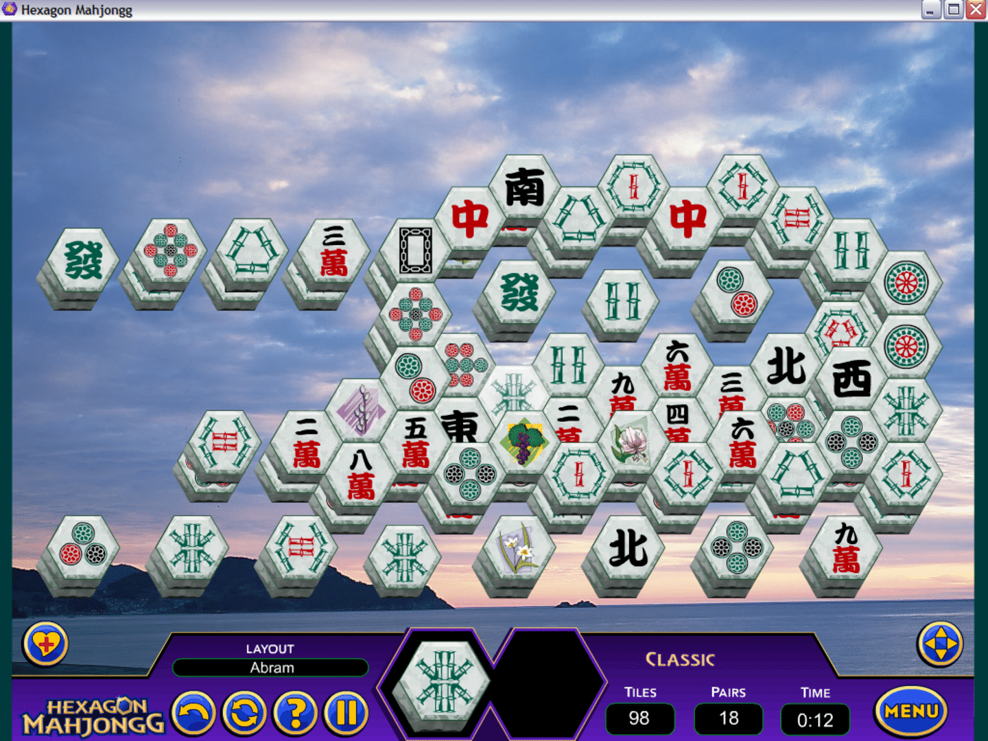 Hexagon Mahjongg screenshot