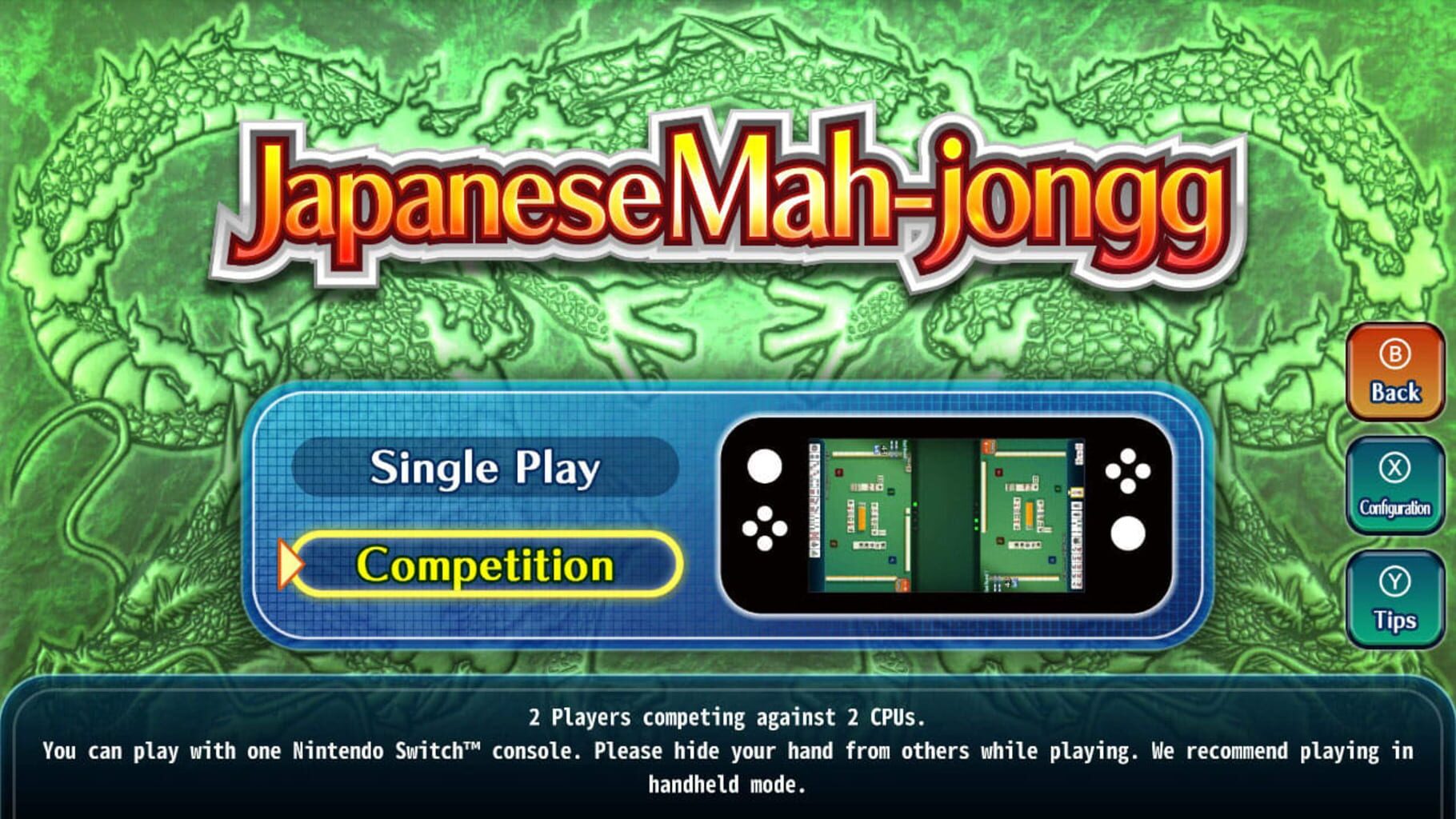 Japanese Mah-jongg screenshot