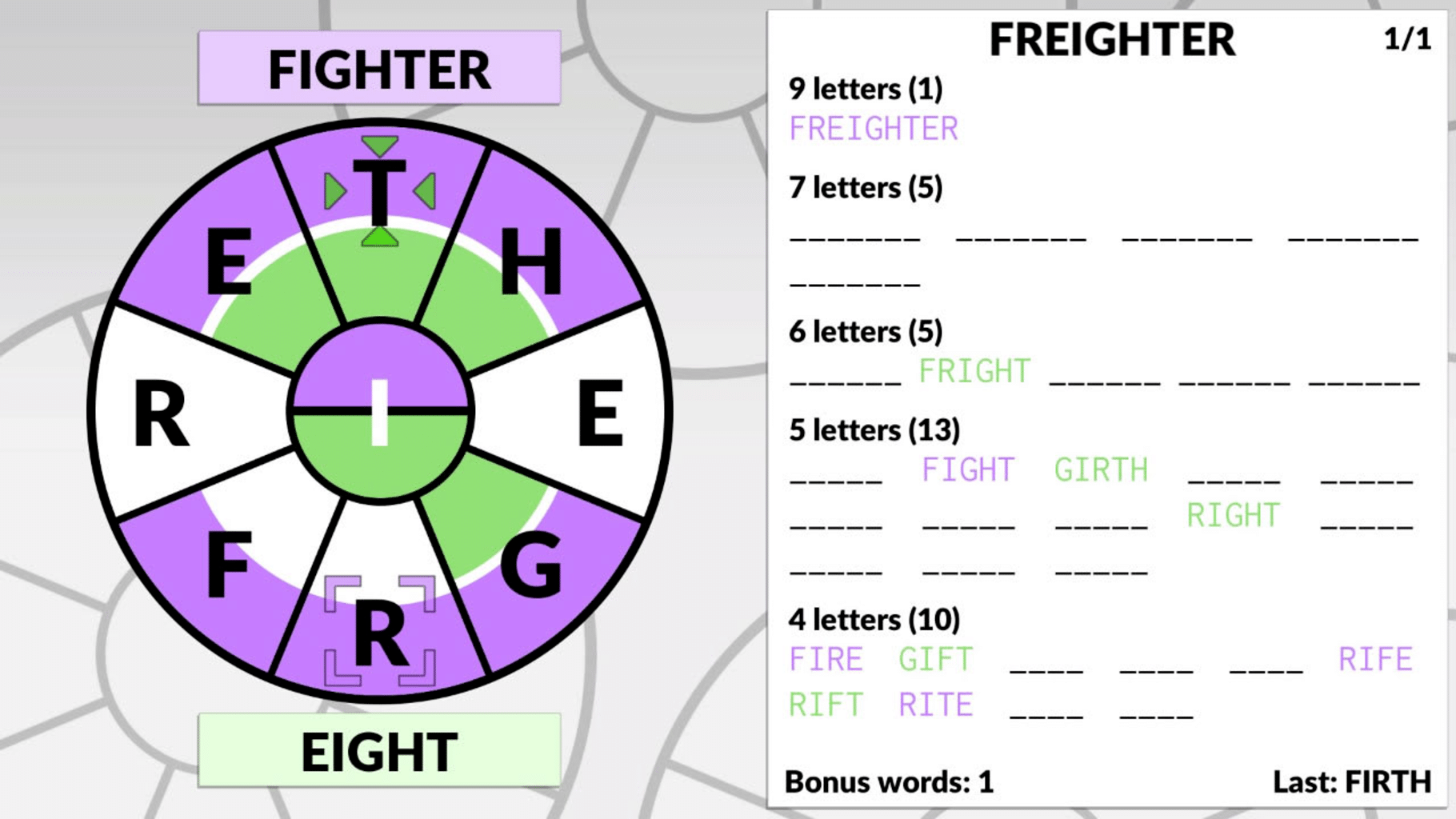 Word Wheel by Powgi screenshot