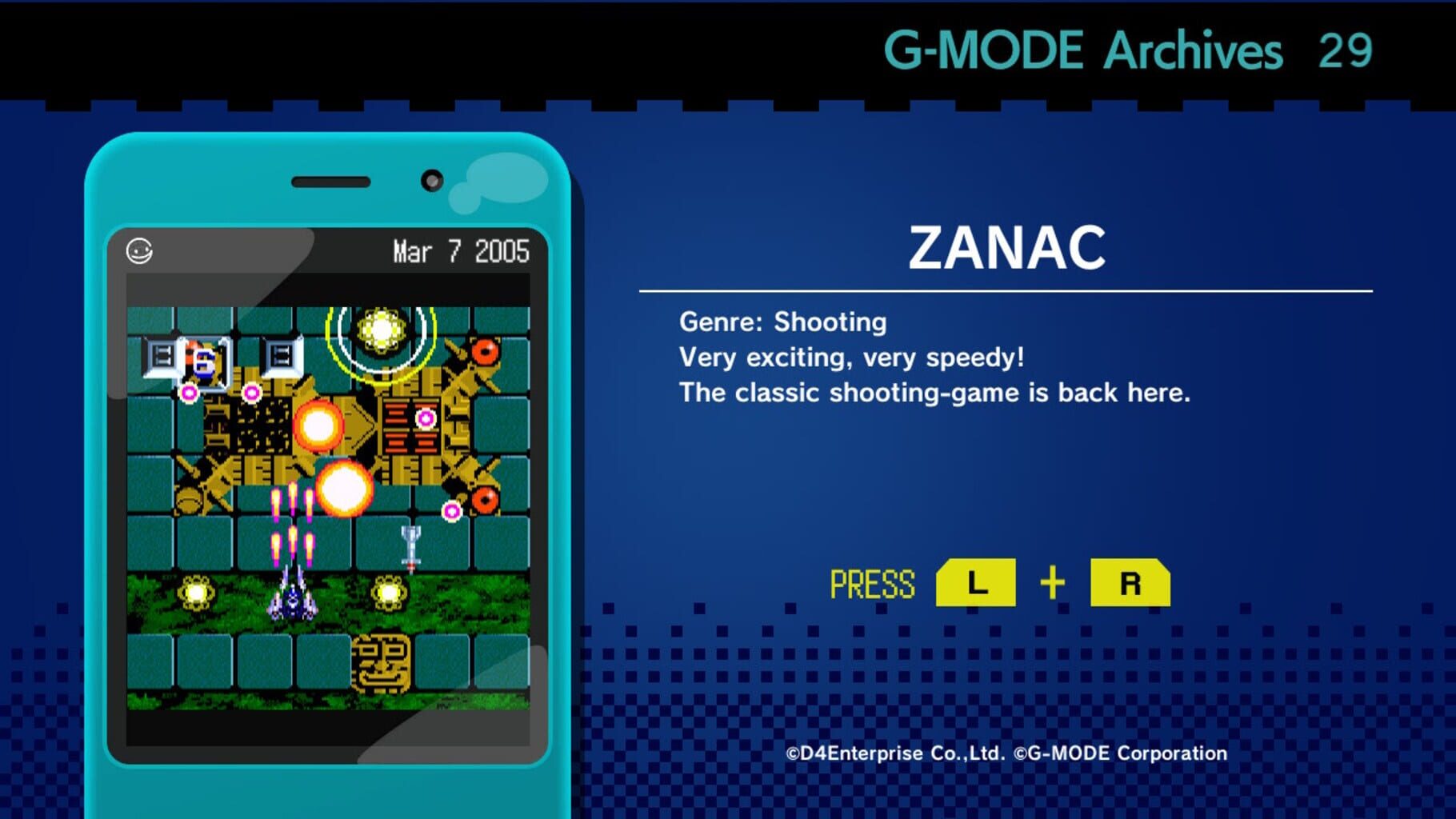 G-Mode Archives 29: Zanac screenshot
