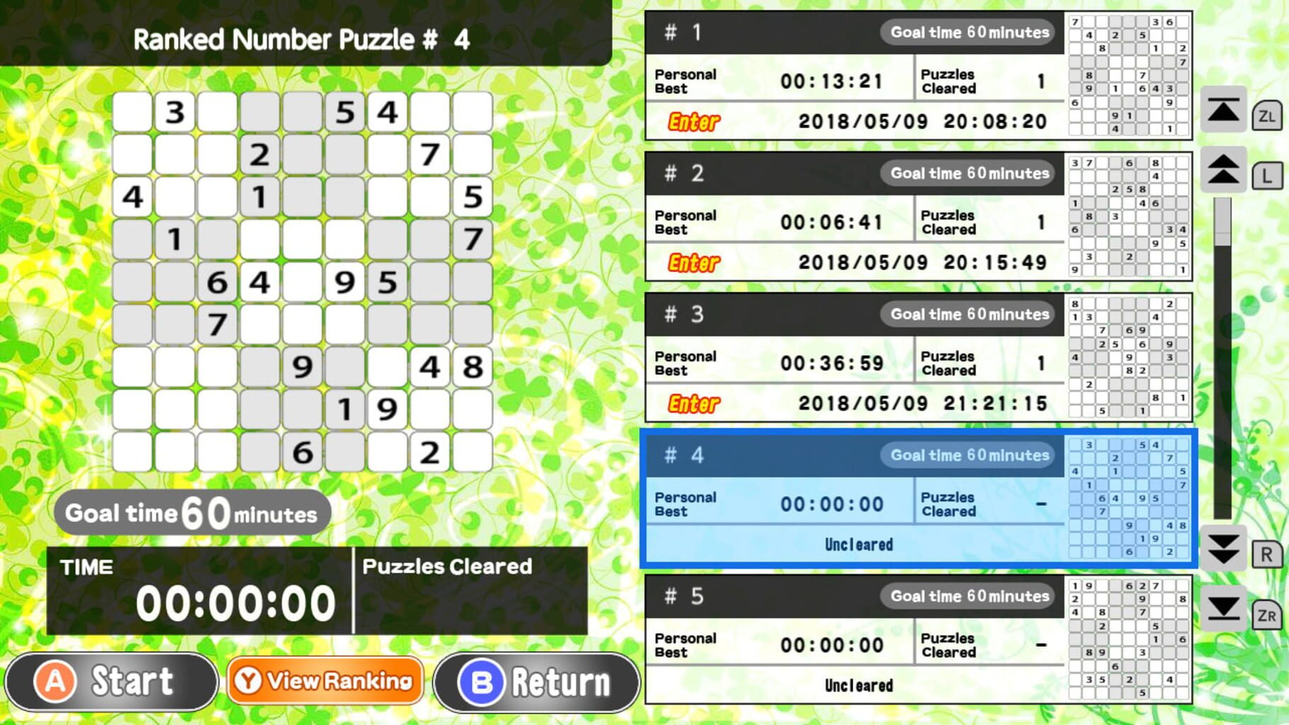The Number Puzzle screenshot