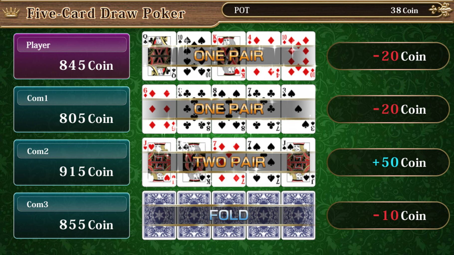 Captura de pantalla - THE Card: Poker, Texas hold 'em, Blackjack and Page One