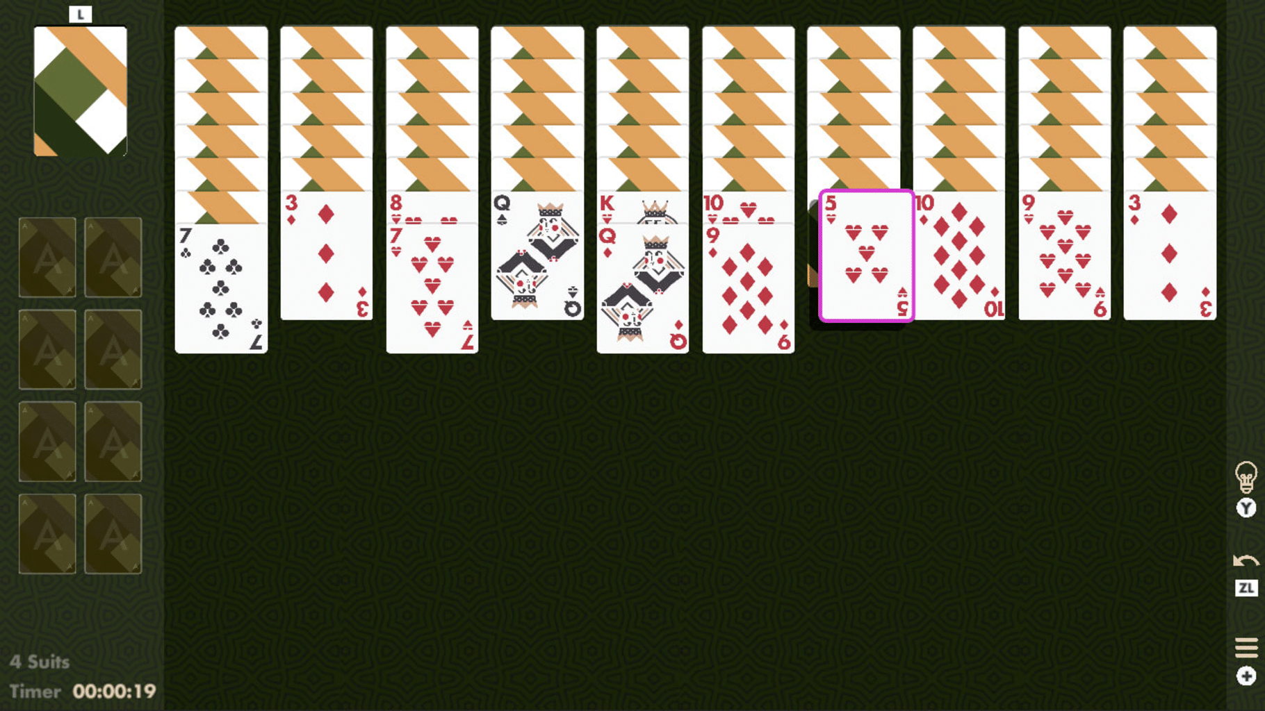 Solitaire Spider Minimal screenshot