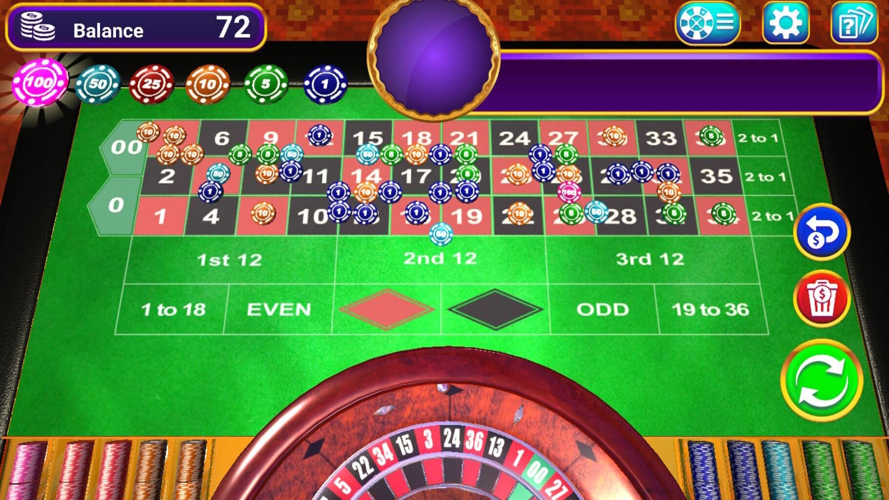 Roulette at Aces Casino screenshot