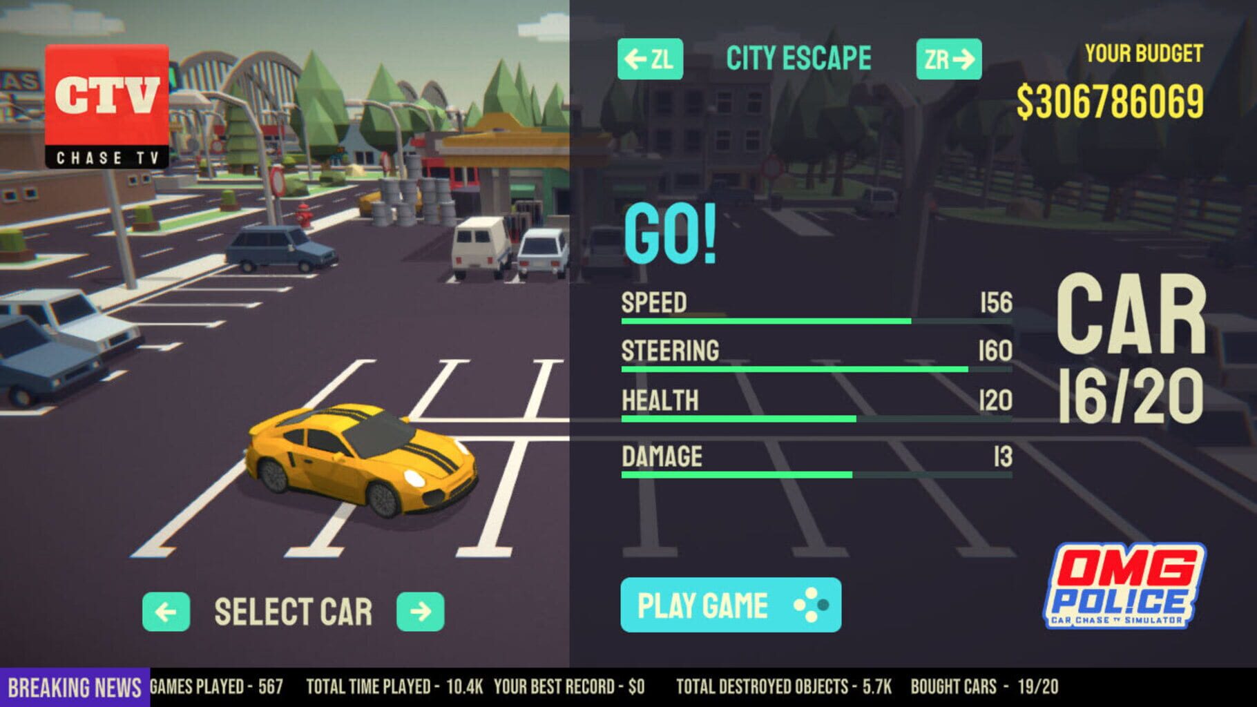 OMG Police: Car Chase TV Simulator screenshot