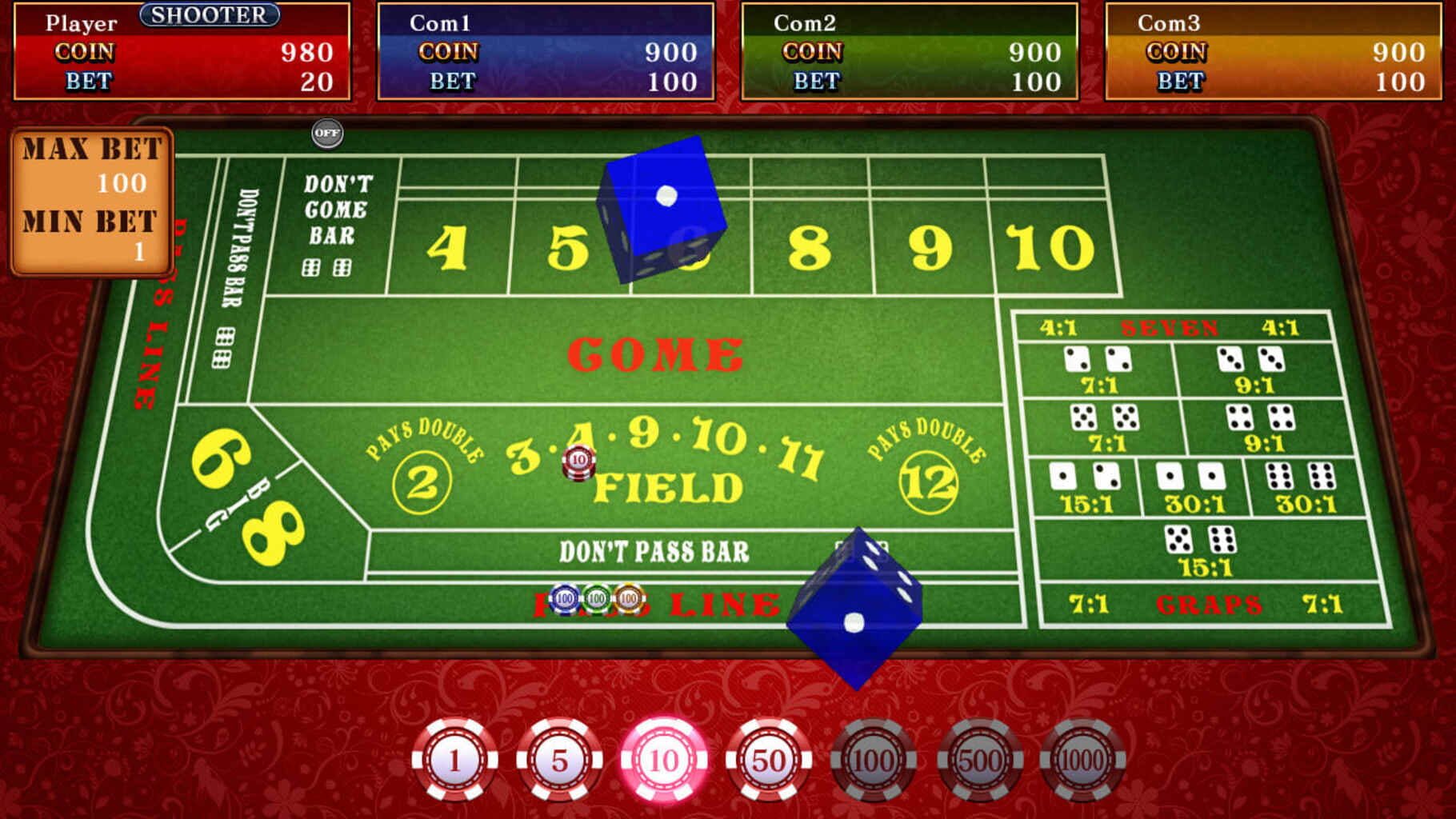 The Casino: Roulette, Video Poker, Slot Machines, Craps, Baccarat screenshot