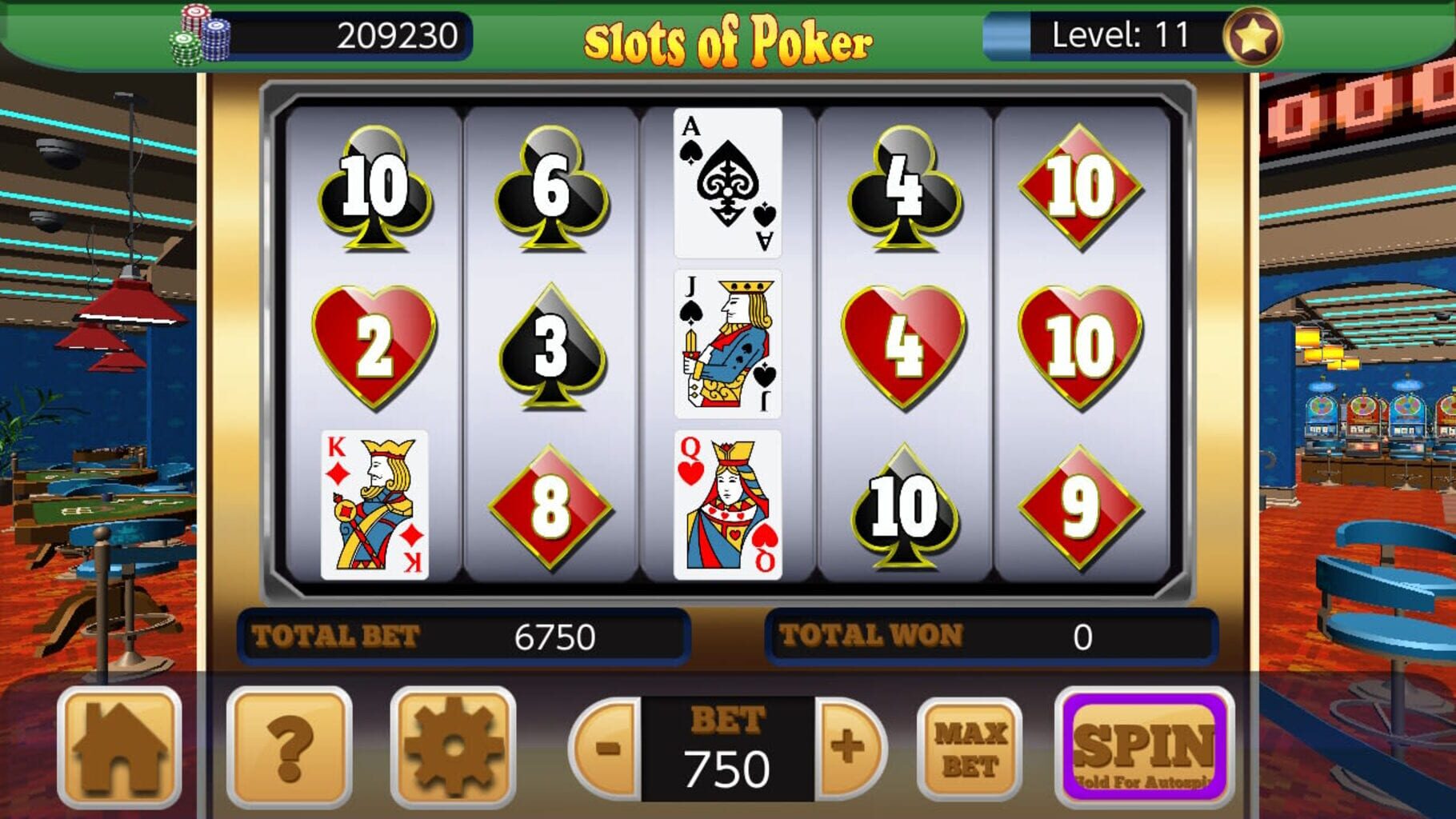 Slots of Poker at Aces Casino screenshot