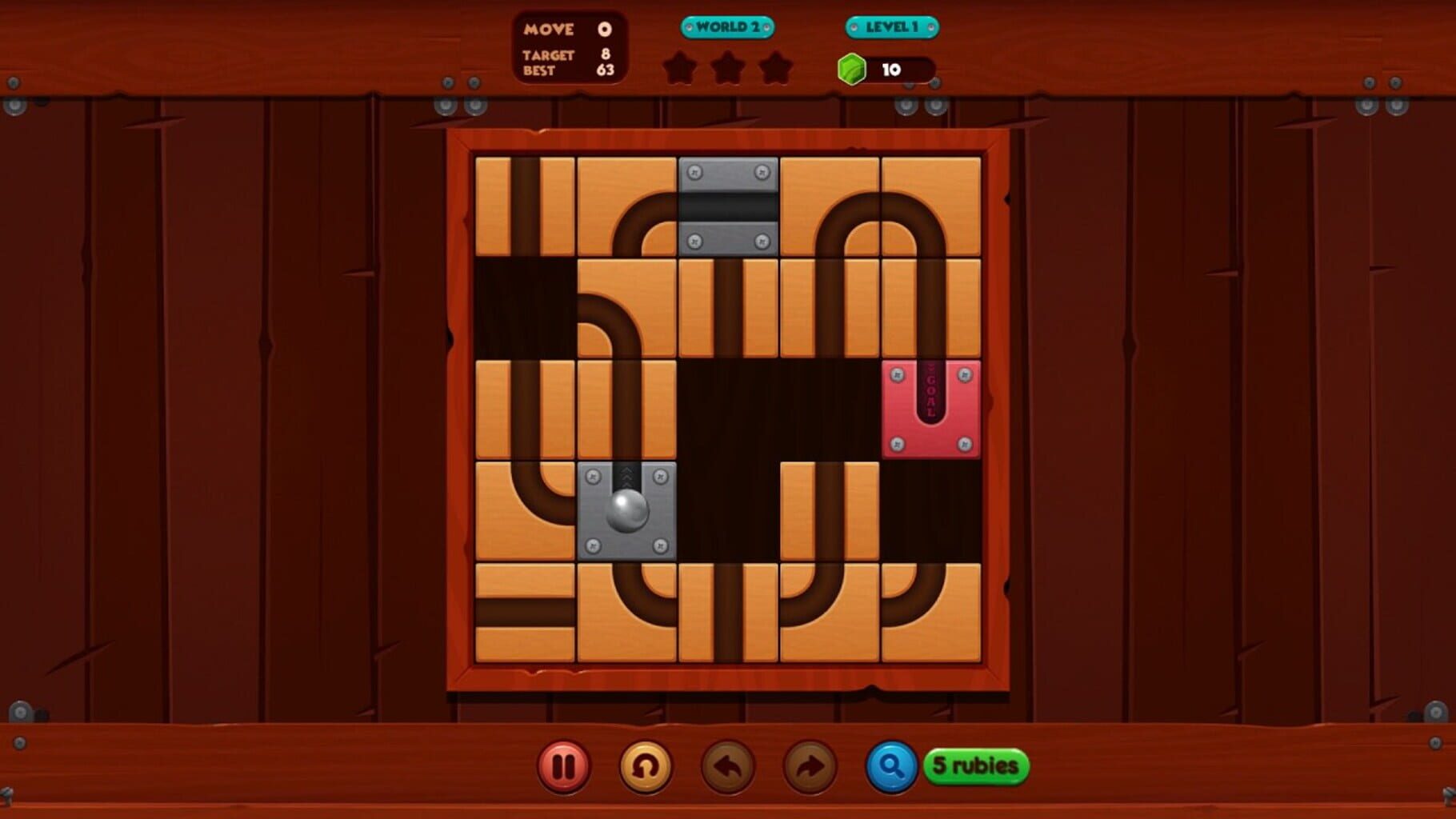 Let it roll slide puzzle screenshot