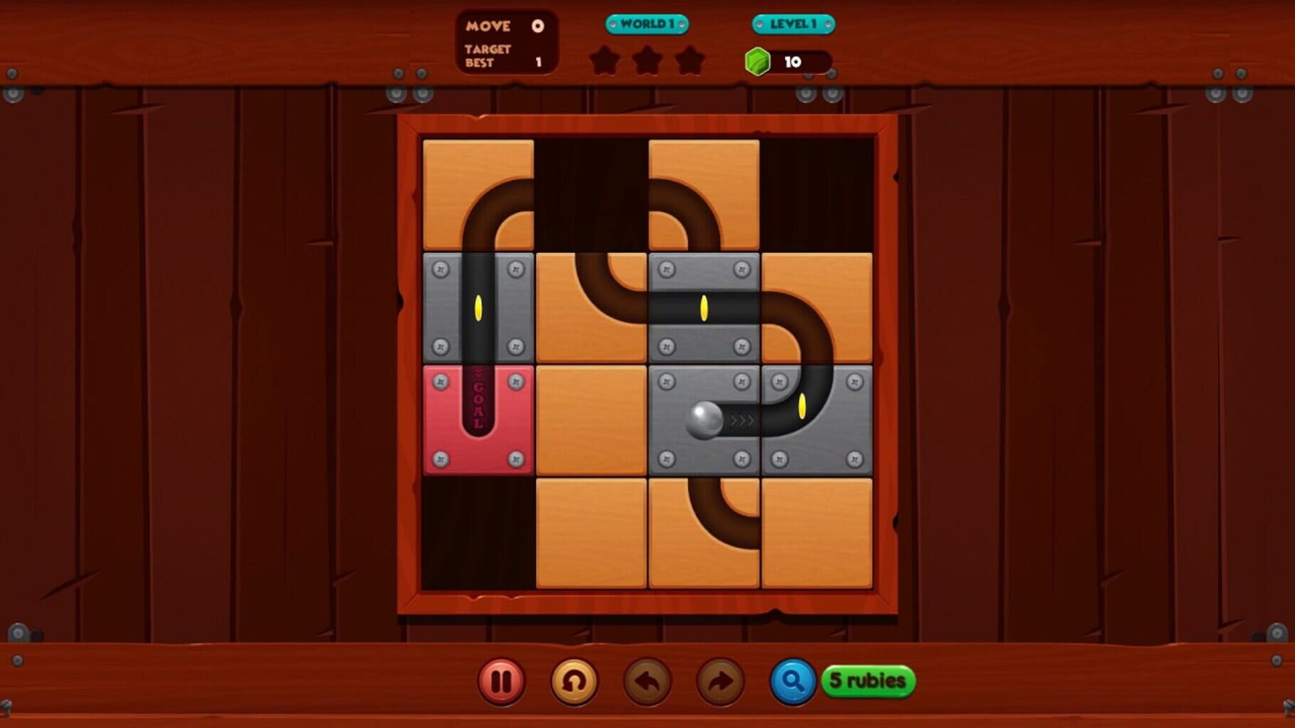 Let it roll slide puzzle screenshot