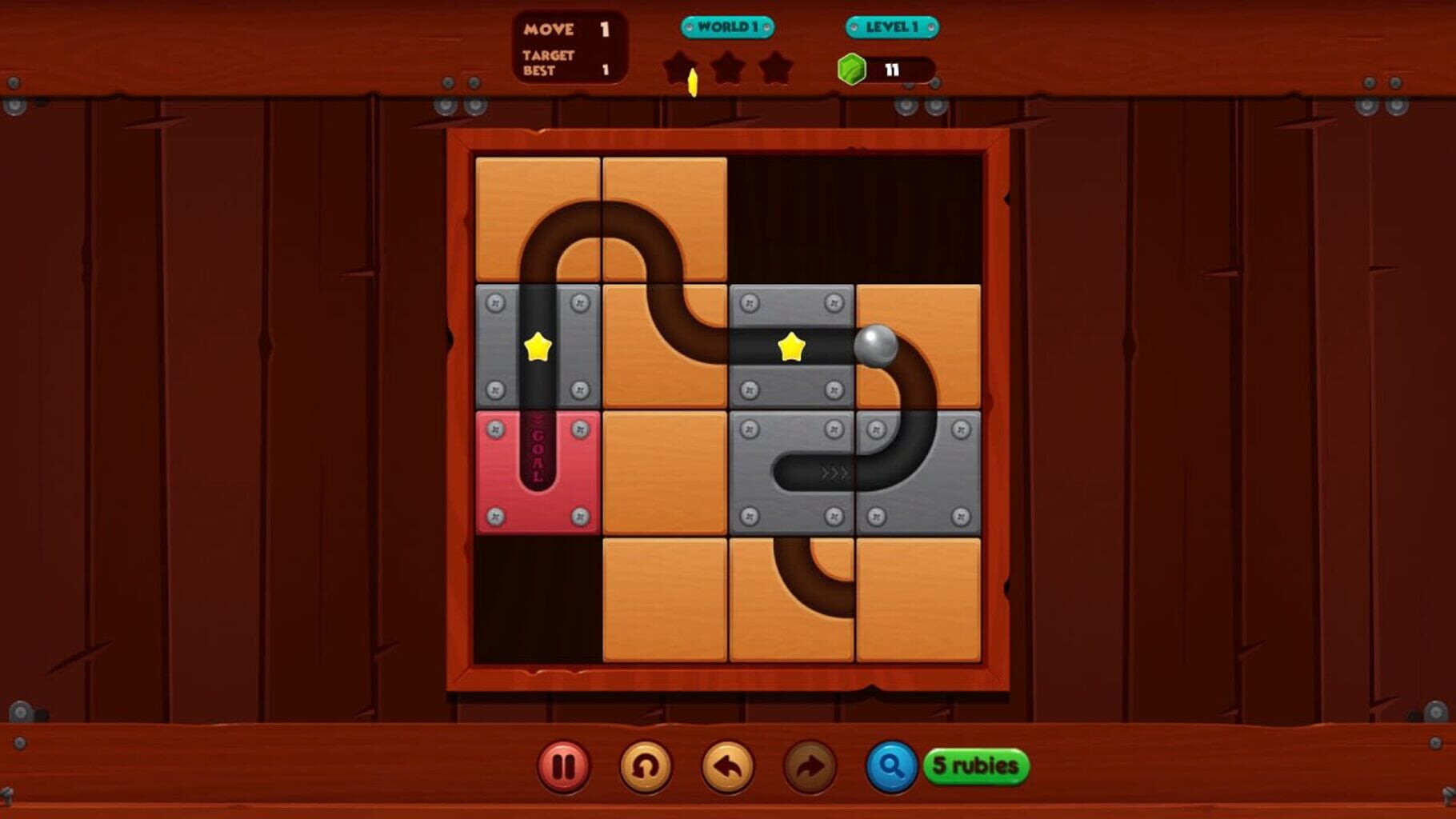 Let it roll slide puzzle screenshot