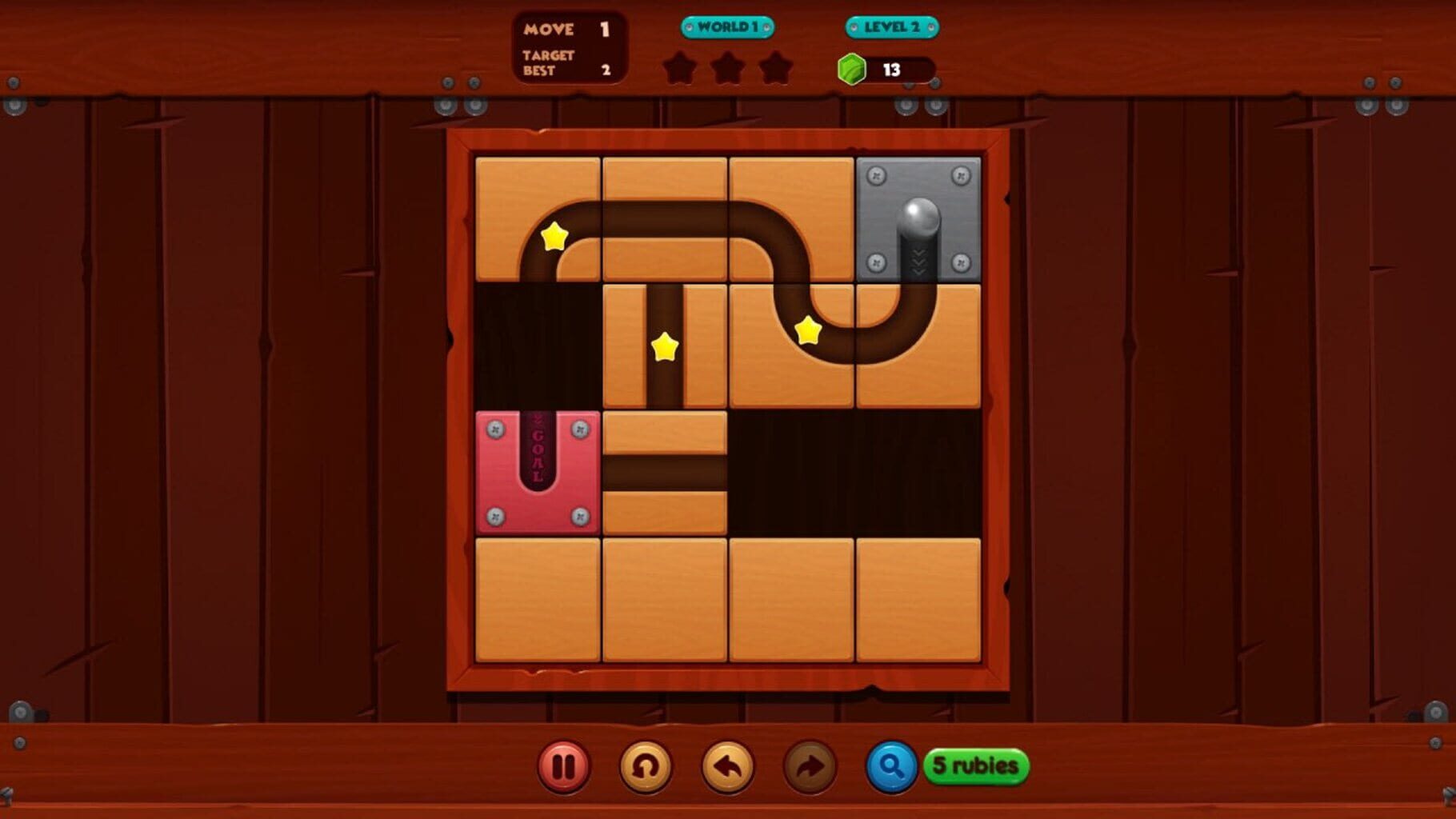 Let it roll slide puzzle screenshot