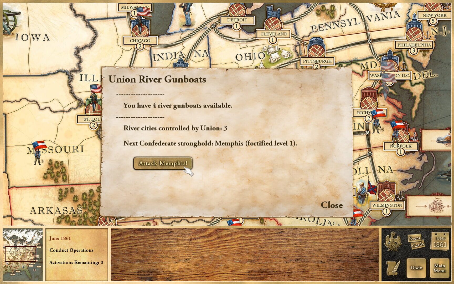 Victory and Glory: The American Civil War - Screenshot