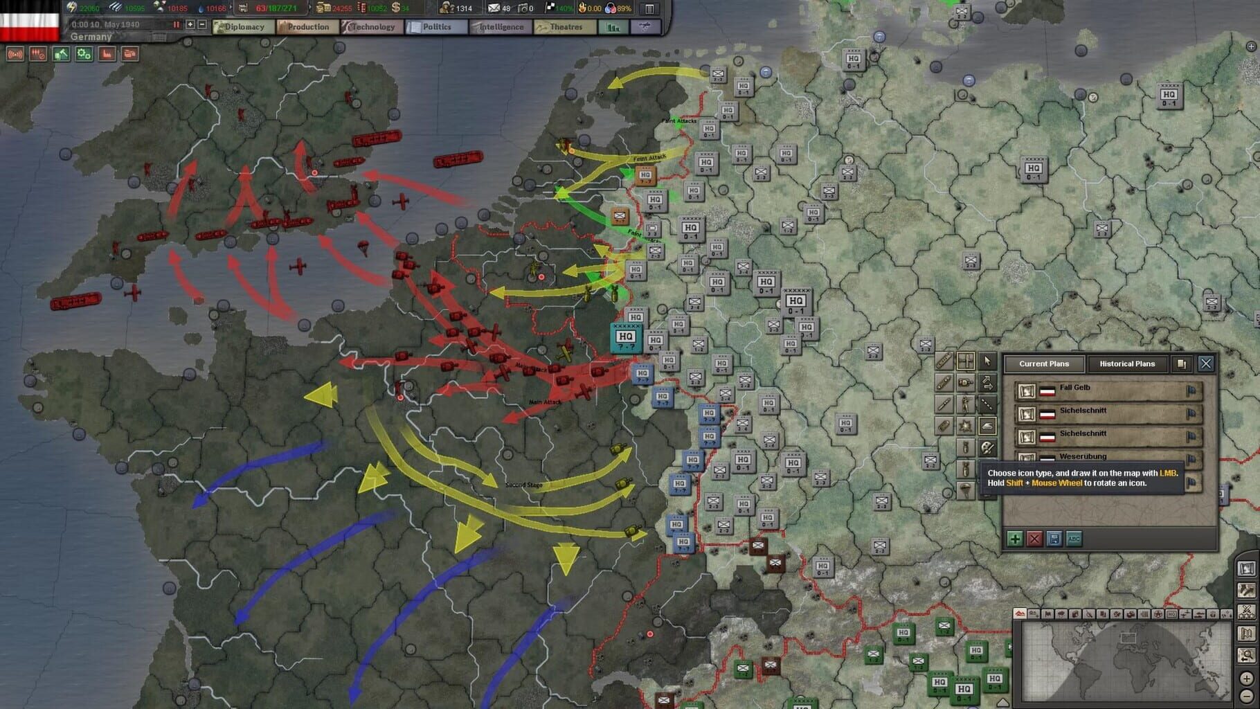 Captura de pantalla - Hearts of Iron III: Their Finest Hour