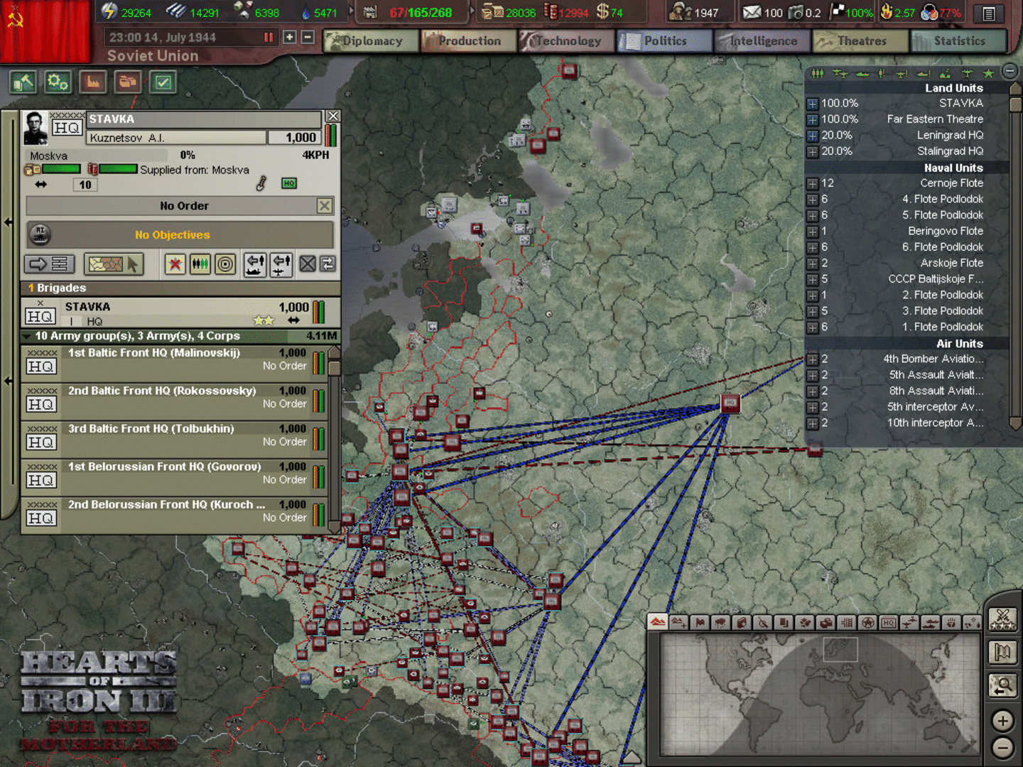 Hearts of Iron III: For the Motherland screenshot