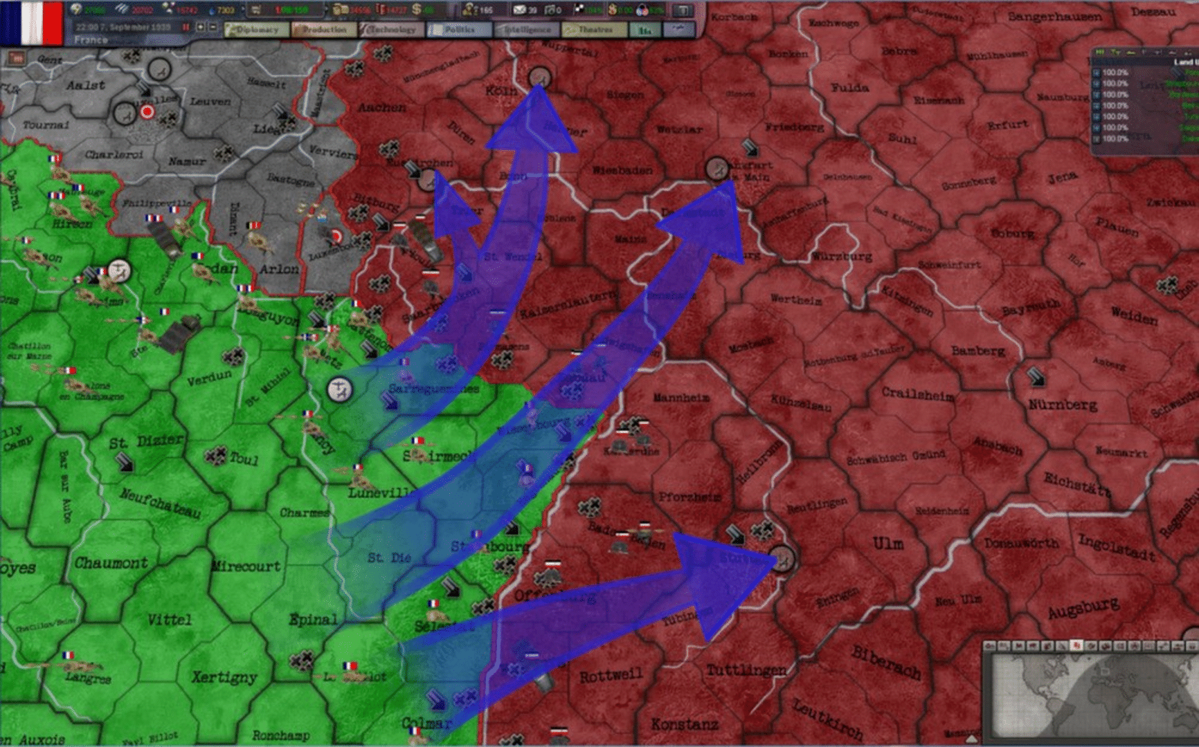 Hearts of Iron III: Their Finest Hour screenshot