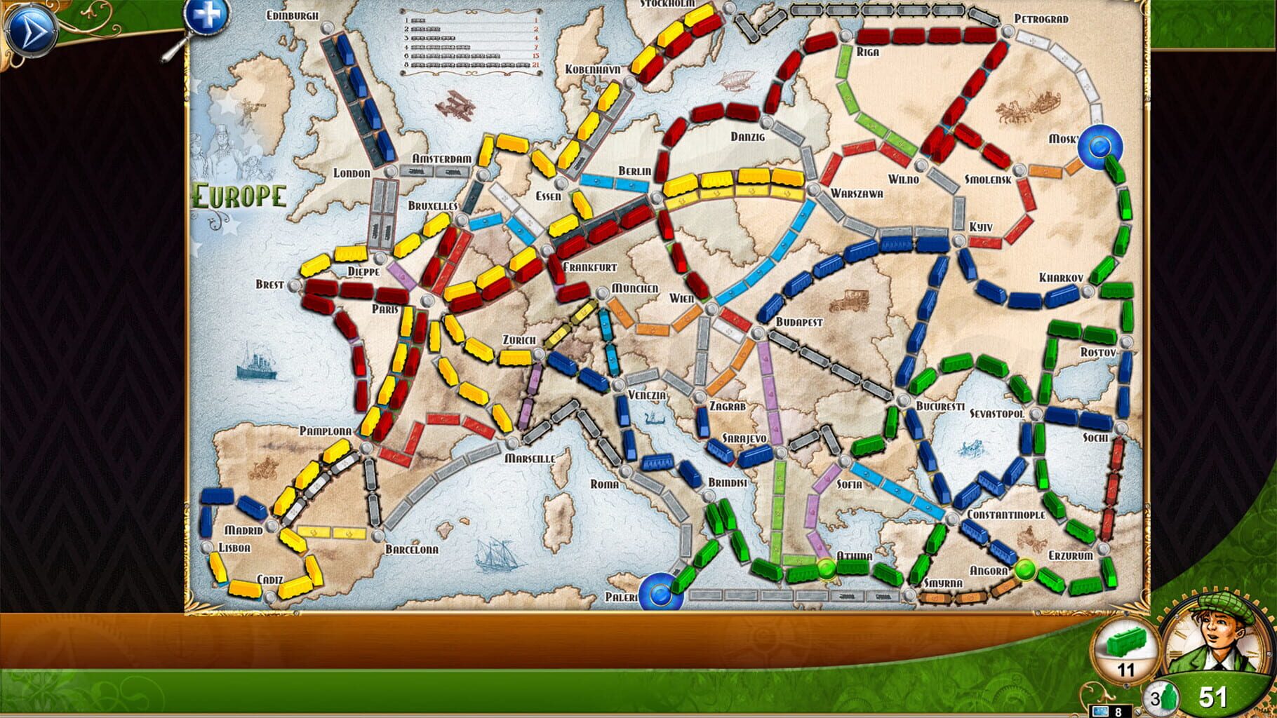 Captura de pantalla - Ticket to Ride: Europe