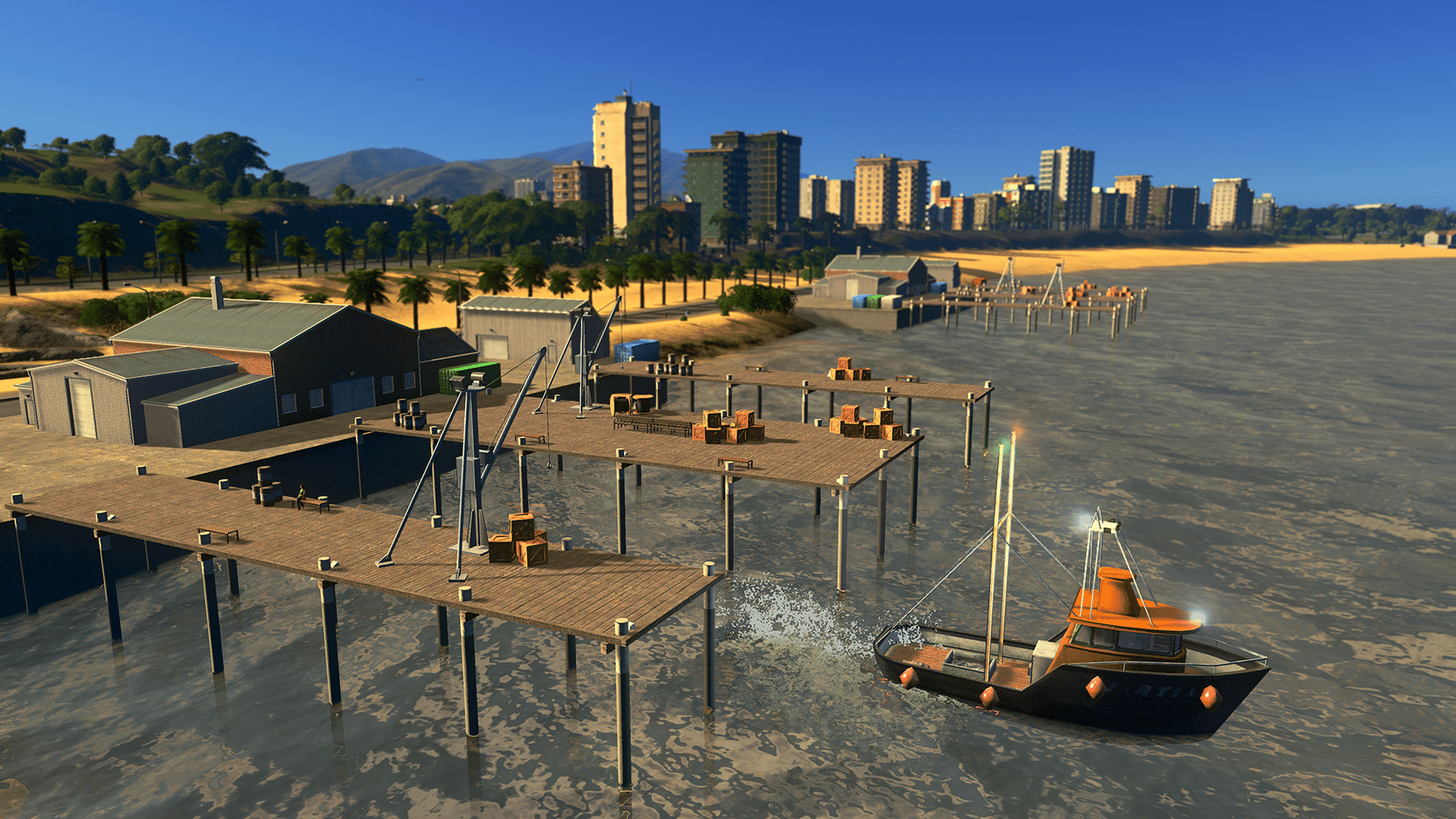 Cities: Skylines - Sunset Harbor screenshot