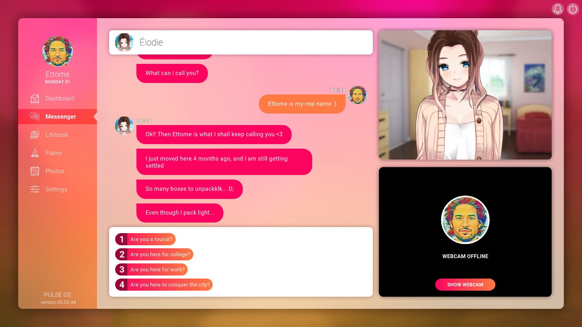 Typing Hearts - Screenshot