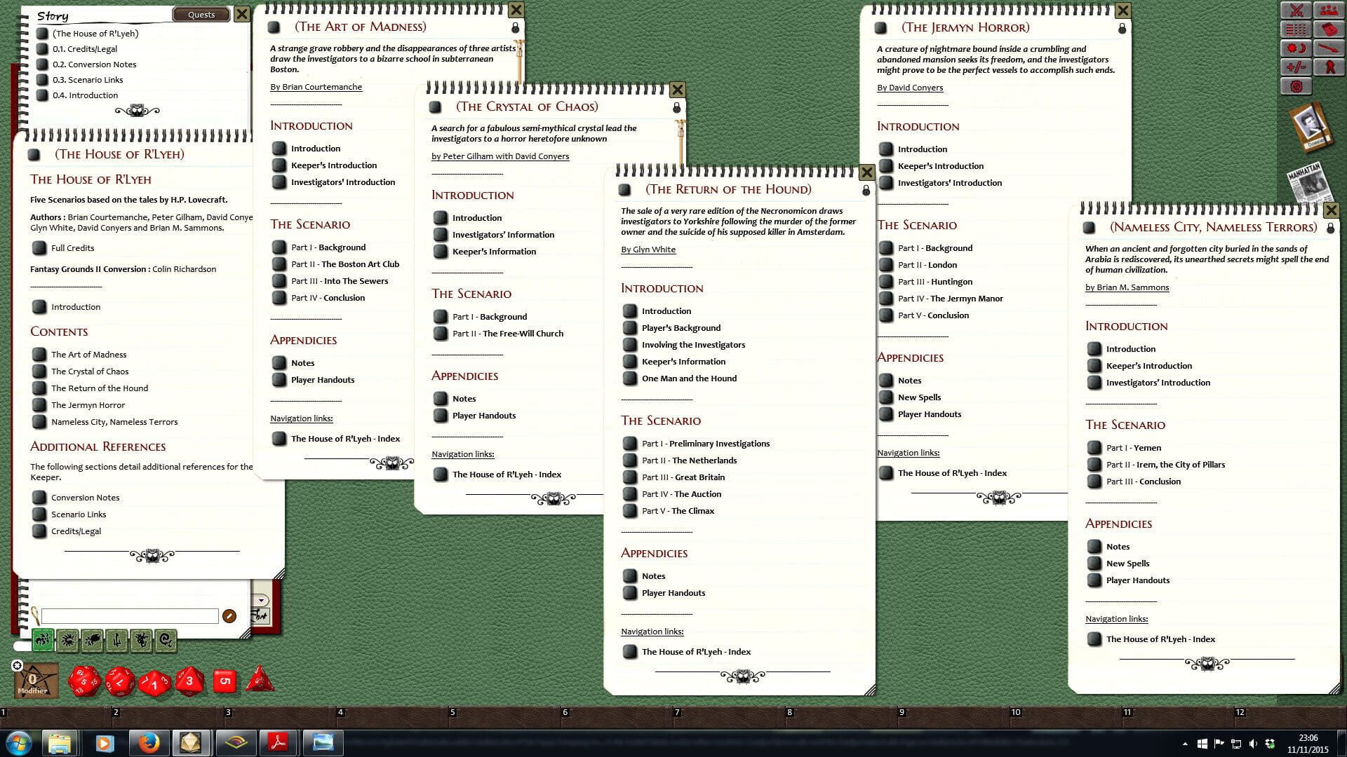 Fantasy Grounds: Call of Cthulhu - The House of R'lyeh - Screenshot