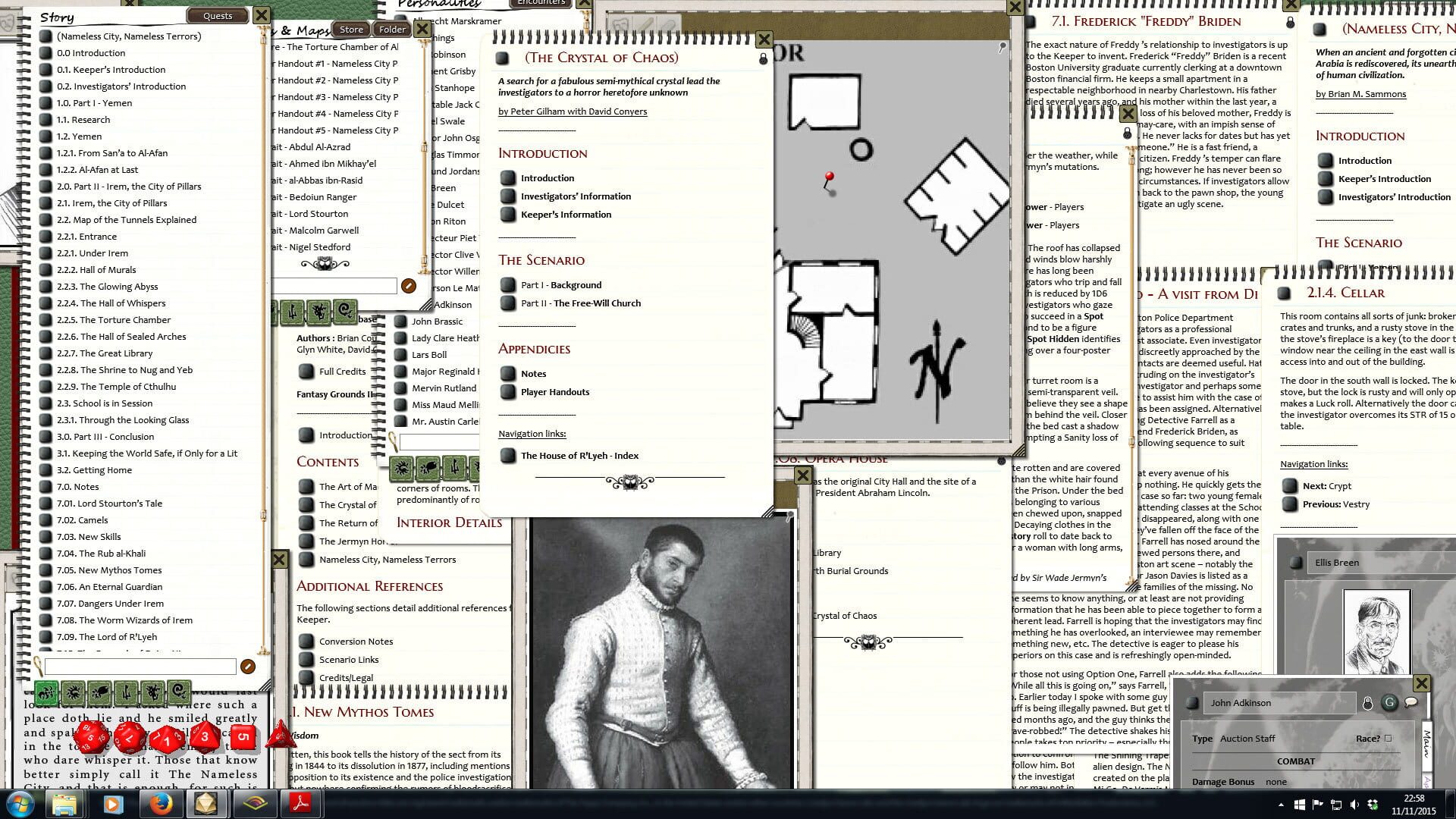 Fantasy Grounds: Call of Cthulhu - The House of R'lyeh - Screenshot