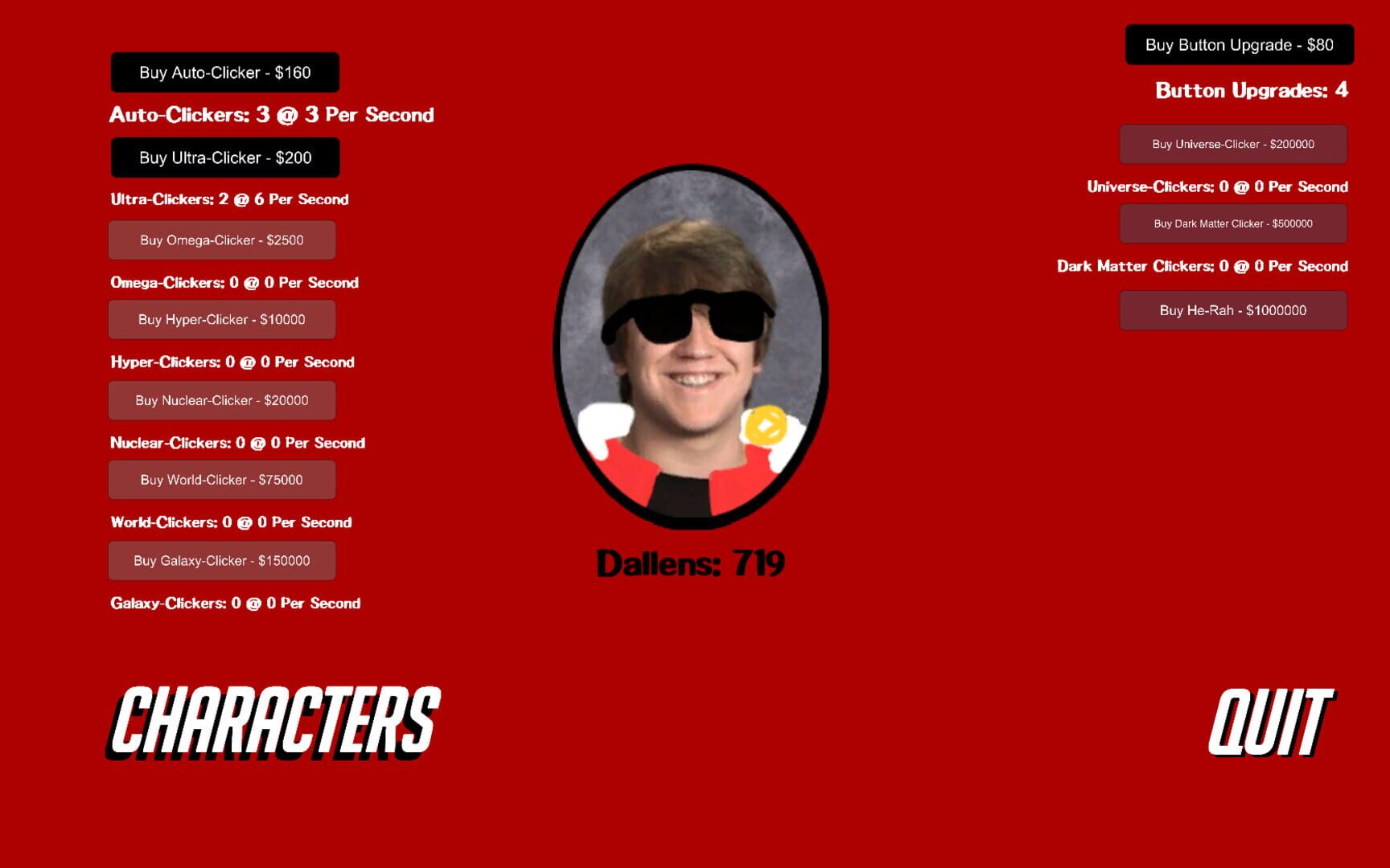 Dallen Clicker Ultimate - Screenshot