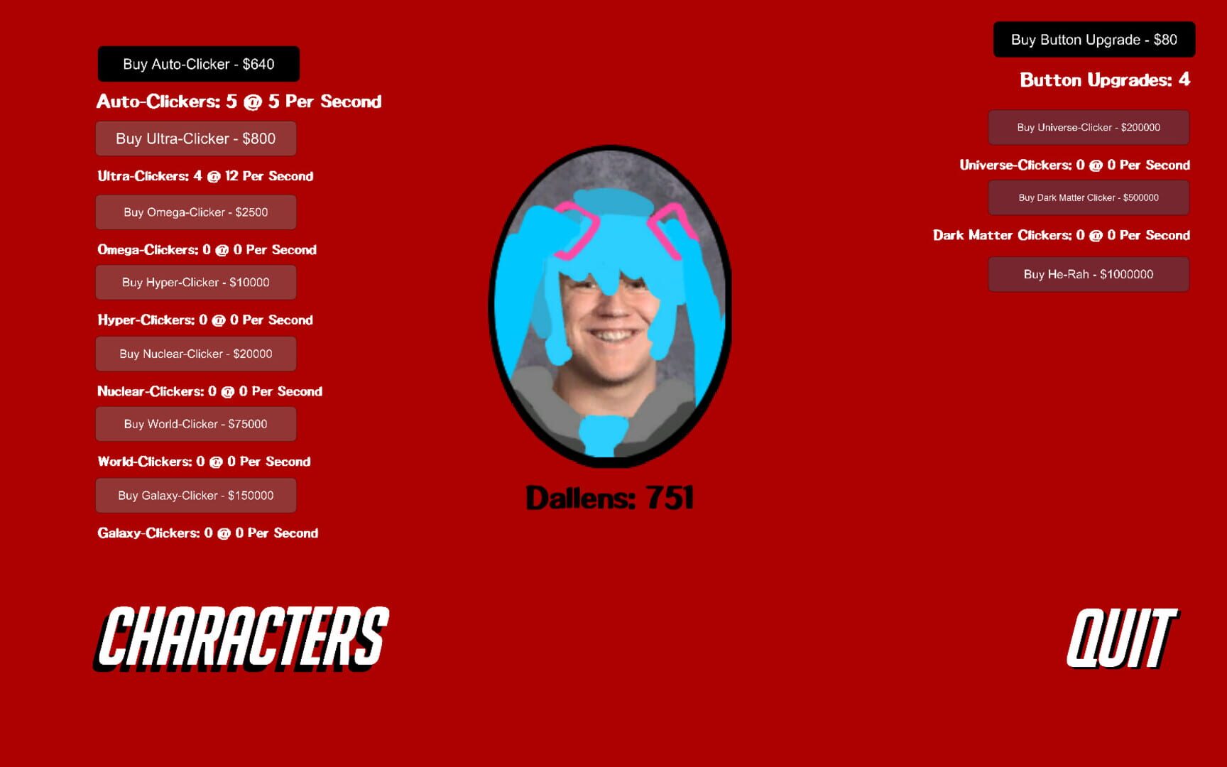 Dallen Clicker Ultimate - Screenshot