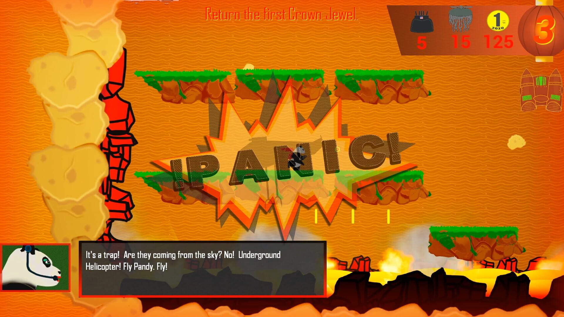 Rocket Panda Panic - Screenshot