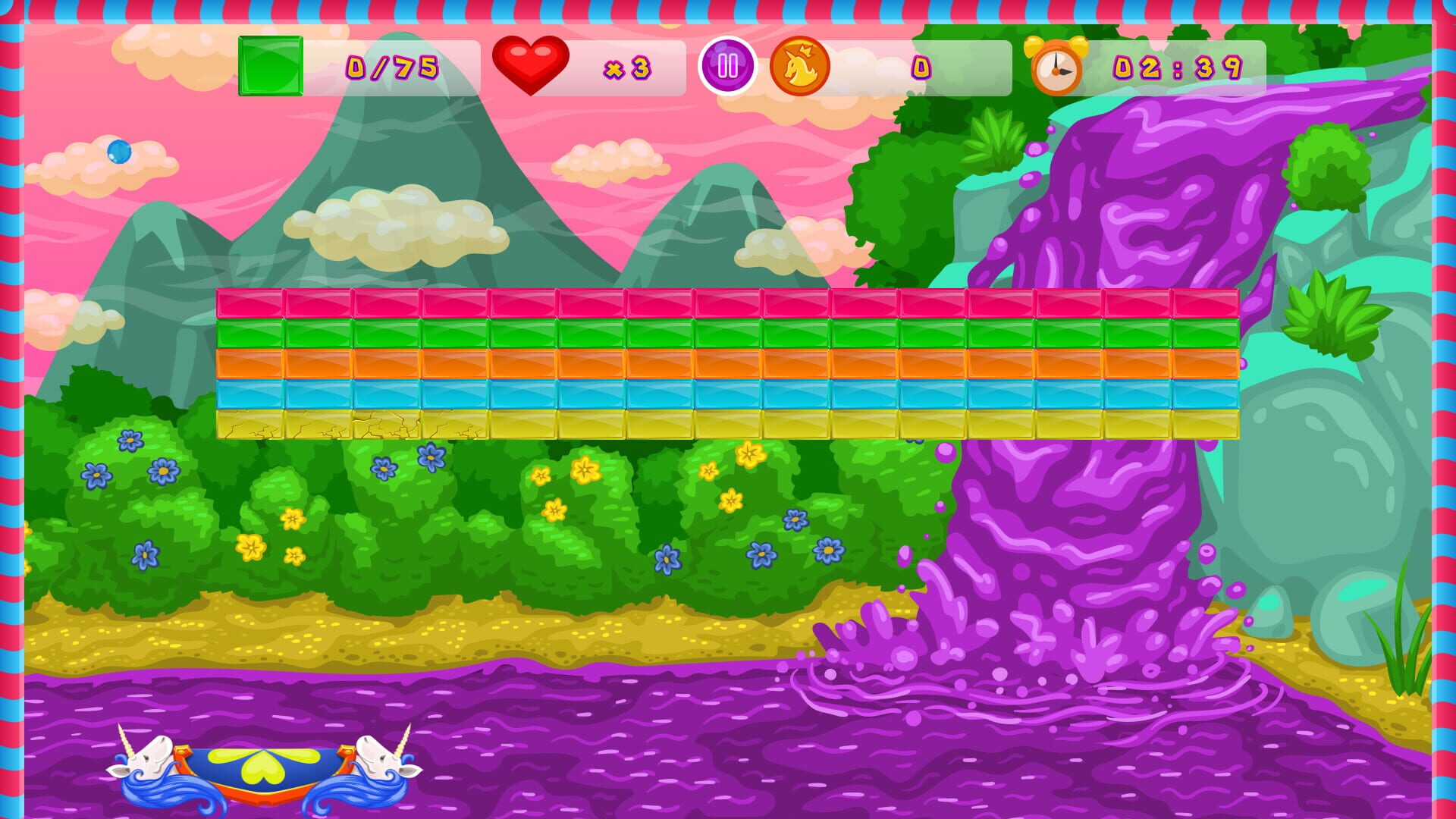Brick Breaker Unicorn - Screenshot